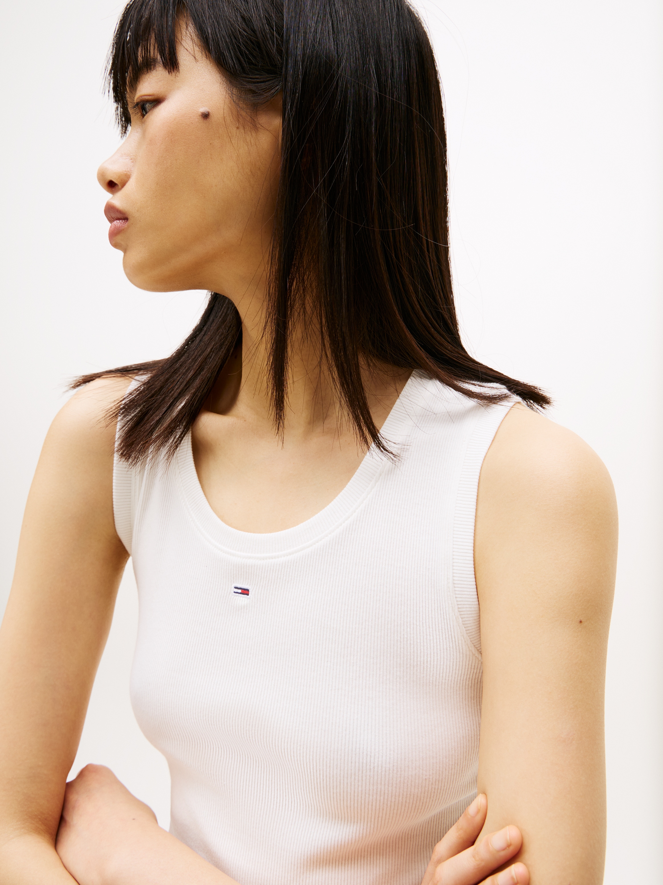 Tommy Jeans Curve Tanktop »TJW ESSENTIAL RIB TANK EXT«, in Großen Größen, Rippware