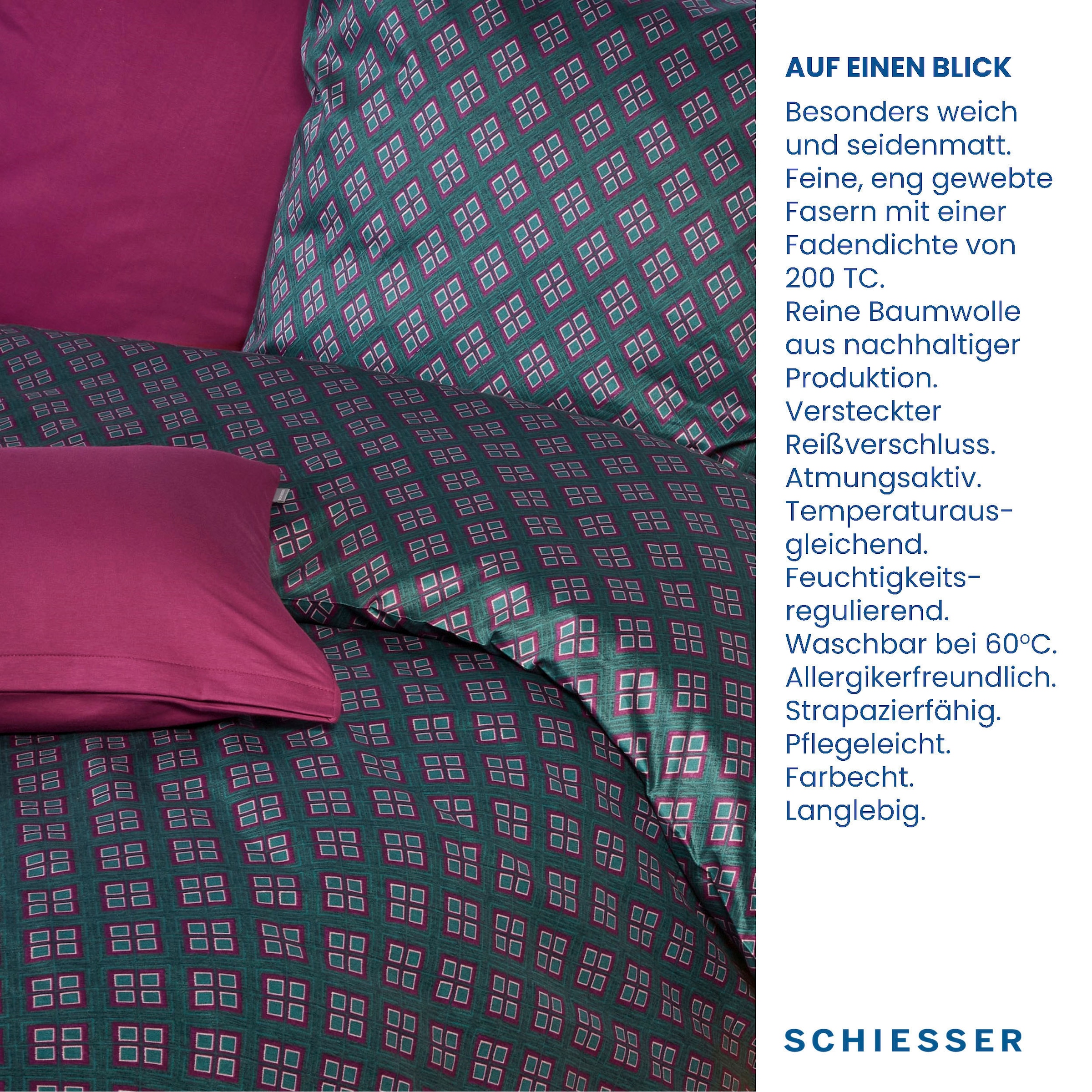 Schiesser Wendebettwäsche »Yosa«, Grafische Muster