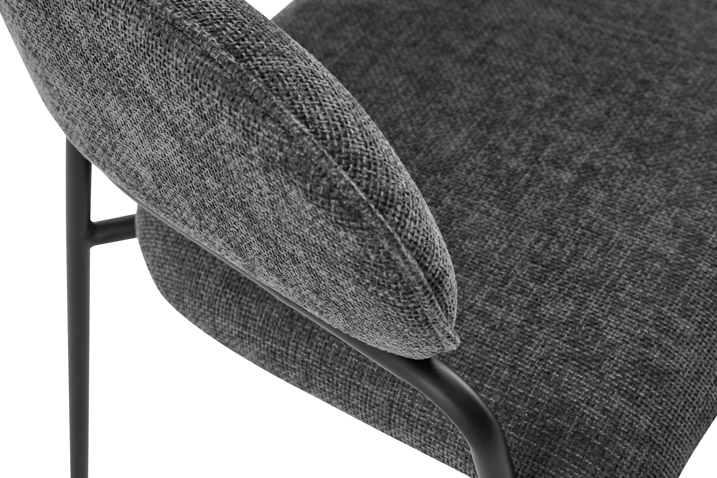 byLIVING Esszimmerstuhl »Curve« (Set) 2 Stk. Webstoff moderner Stoff Stuhl mit gemütlichem Sitzkomfort, verschiedene Farben.