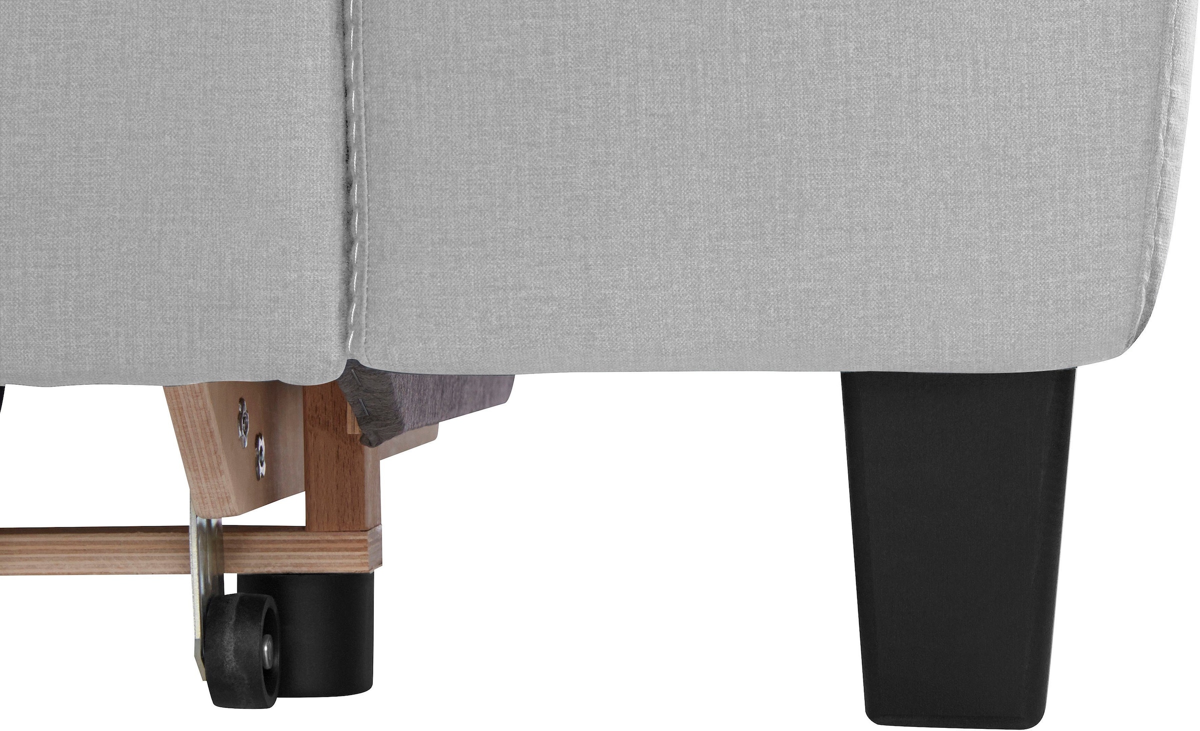 COTTA Polstergarnitur »Morven L-Form«, (Set), Set bestehend aus: Ecksofa mit Kopfteilverstellung & Hocker