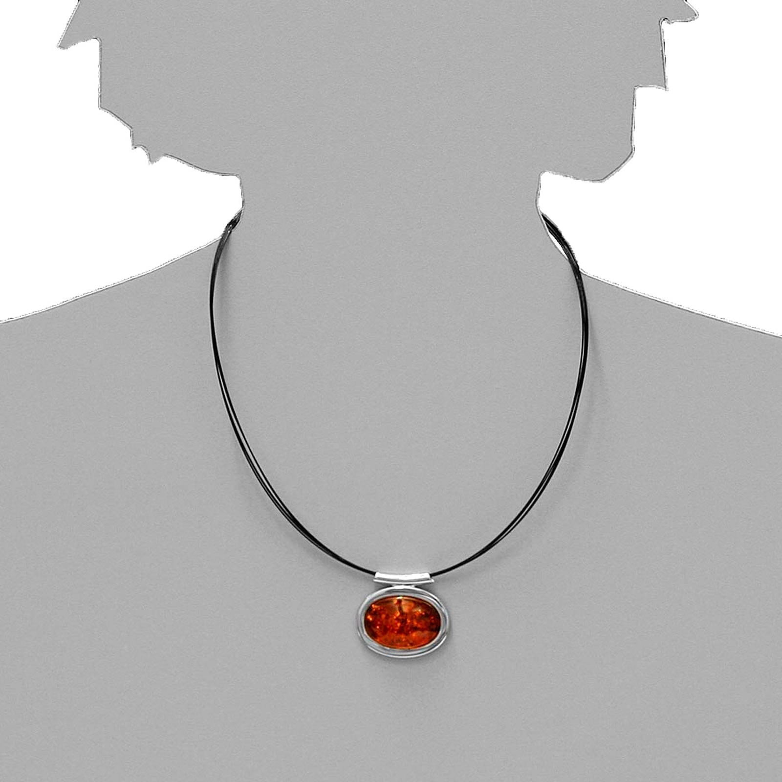 OSTSEE-SCHMUCK Kettenanhänger »- Birte 24 mm - Silber 925/000 - Bernstein«