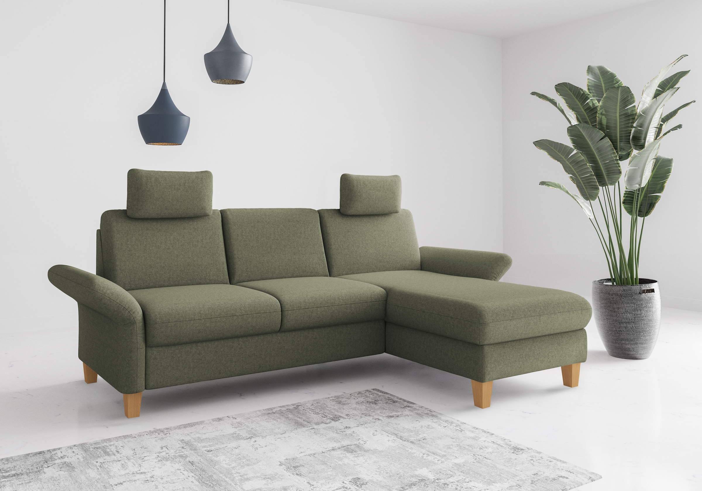 Home affaire Ecksofa »Rochelle, L-Form« wahlweise mit Armteilverstellung, Bettfunktion und Bettkasten