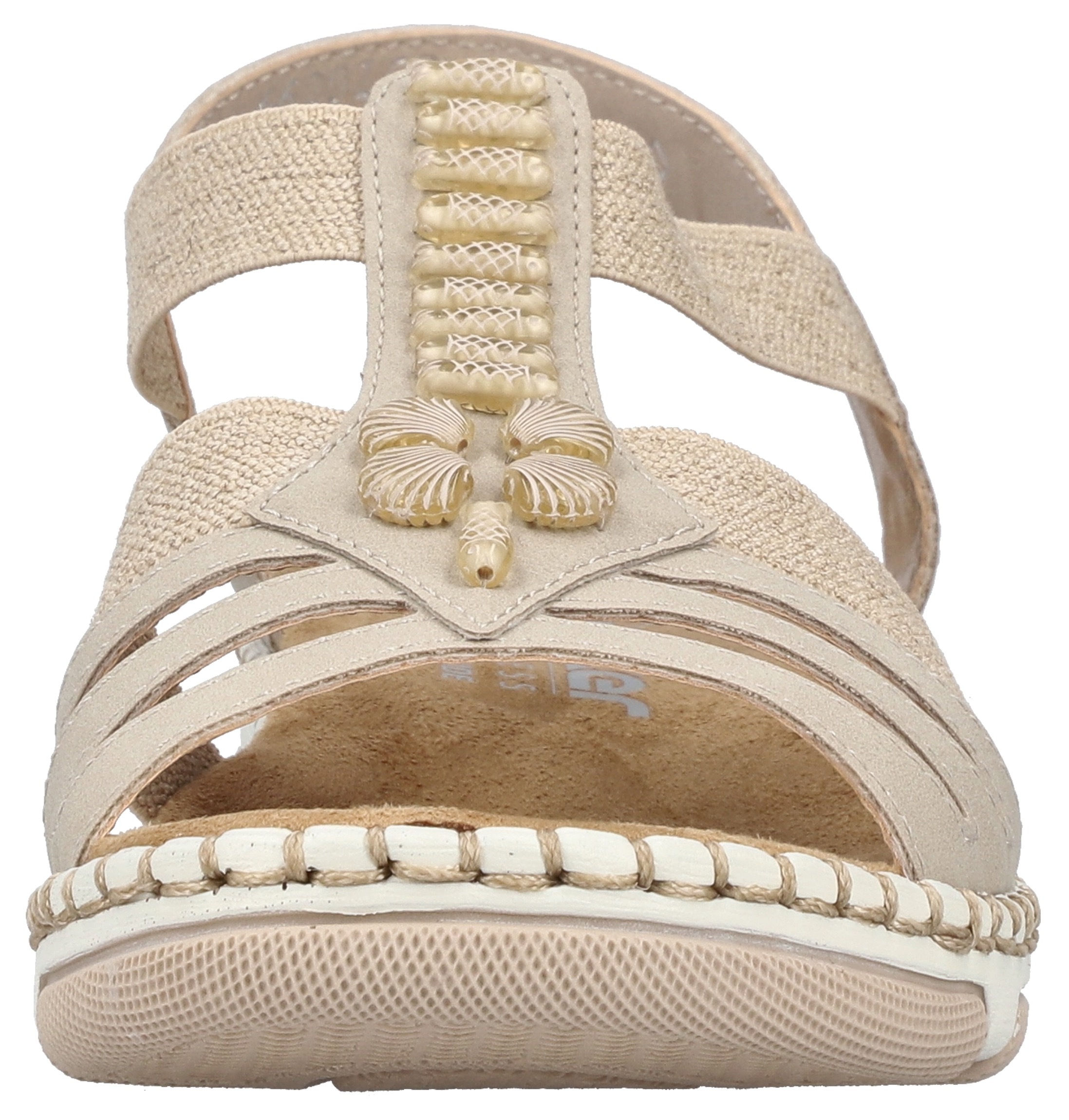 Rieker Sandale  Sommerschuh, Urlaubsschuh, Schlupfschuh mit seitlichen Gummizügen