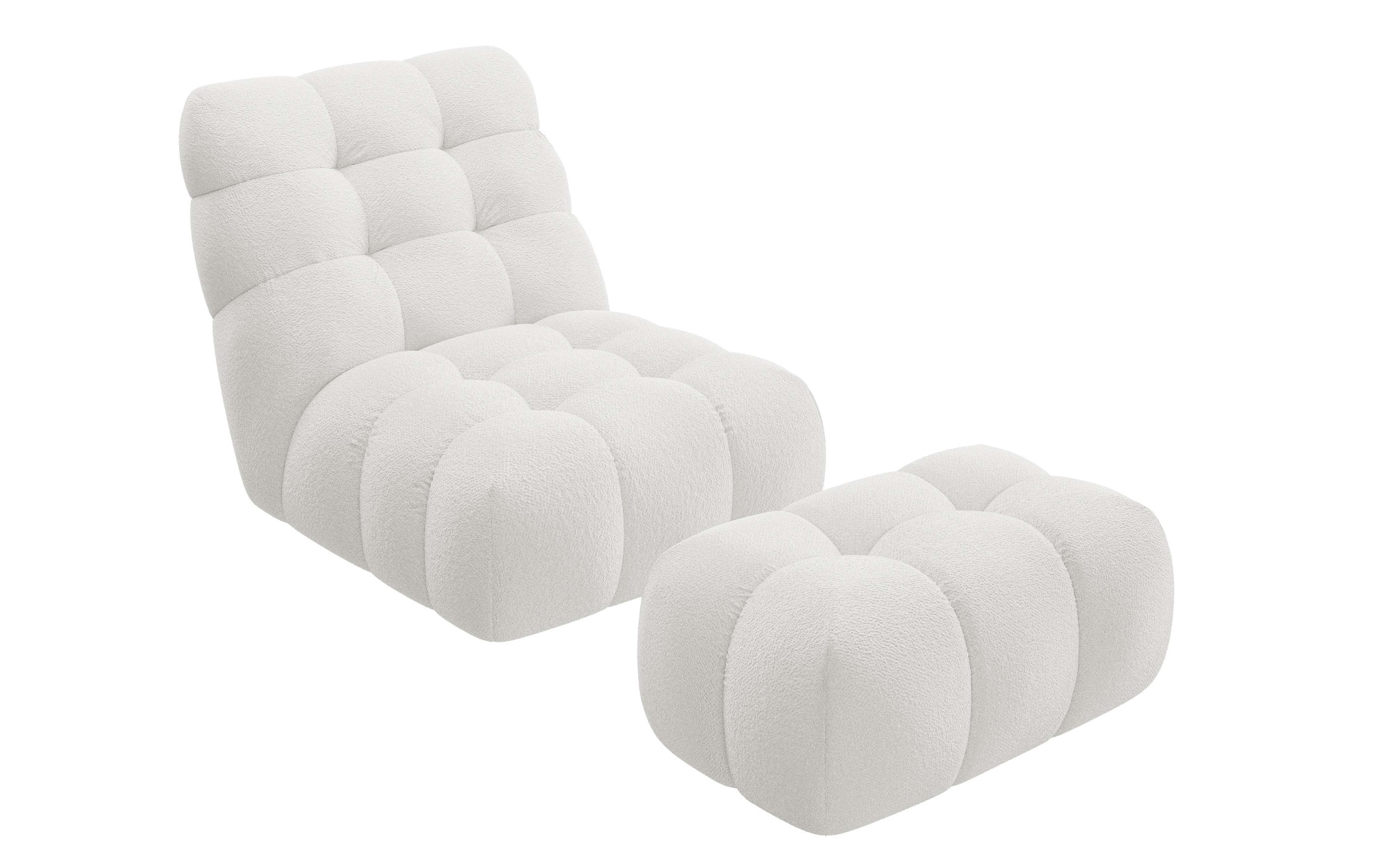 Home affaire XXL-Sessel »AURELIAN Loveseat XXL mit Hocker im Set, Lese-Sessel, Relaxsessel,«, mit Wellenunterfederung, Struktur fein, Struktur grob, Velours