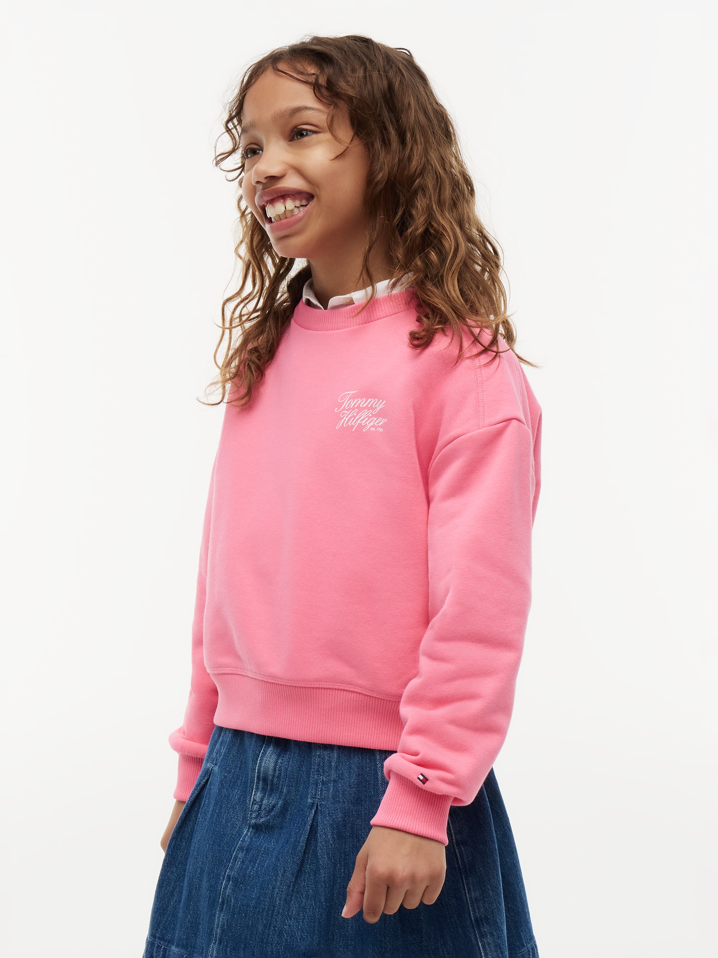 Tommy Hilfiger Sweatshirt »TOMMY SCRIPT PRINTED SWEATSHIRT«, Rundhalsausschnitt, Regular Fit, Kinder bis 16 Jahre
