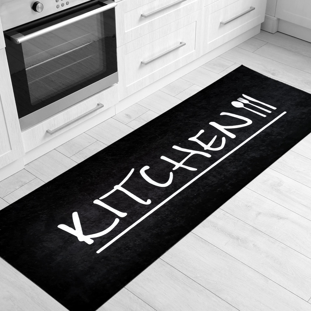Sehrazat Küchenläufer »Kitchen 3040«, rechteckig, 5 mm Höhe, waschbarer Küchenläufer