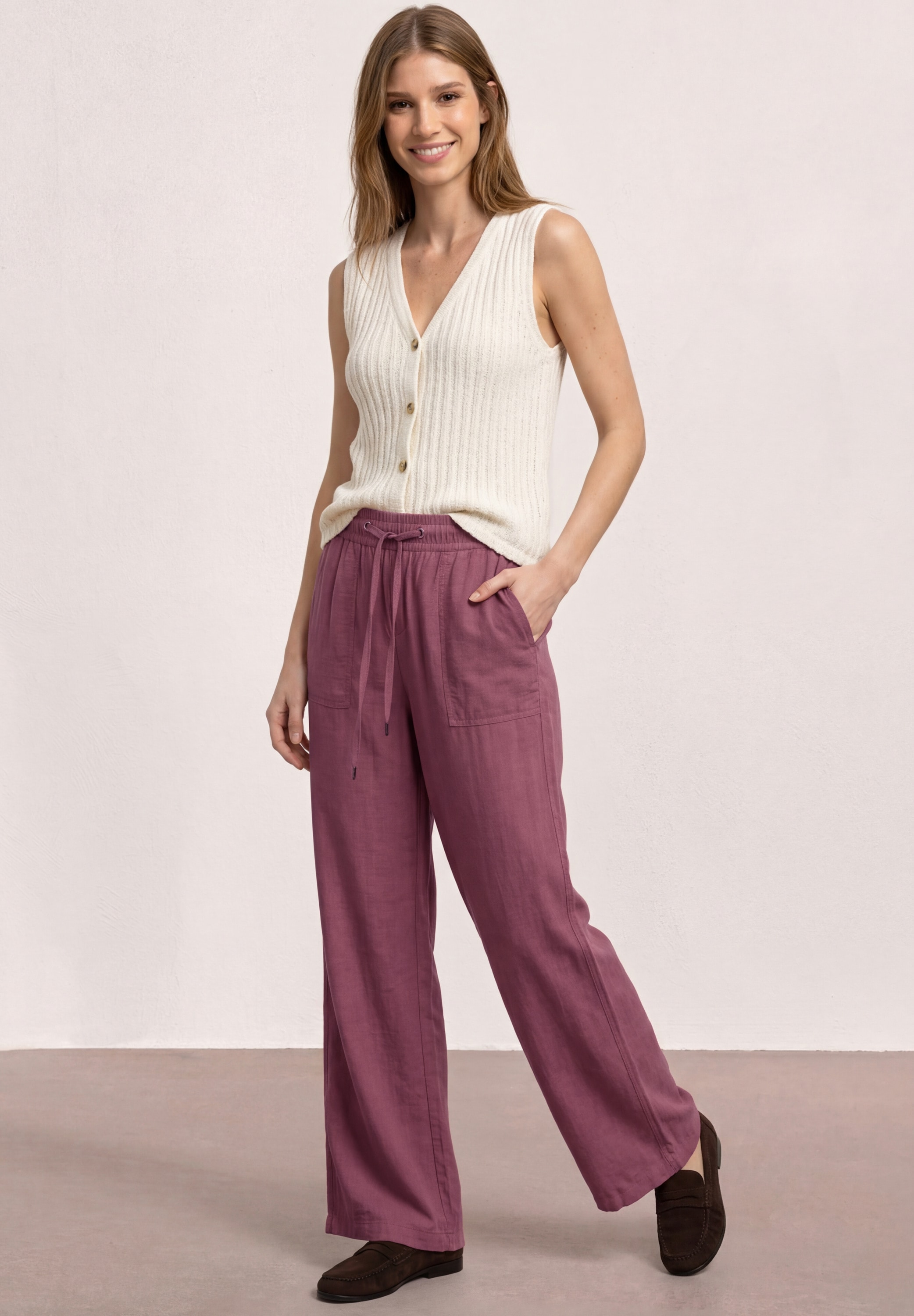 STREET ONE Stoffhose »Style Emee«  Crepe Sommerhose mit Viskose