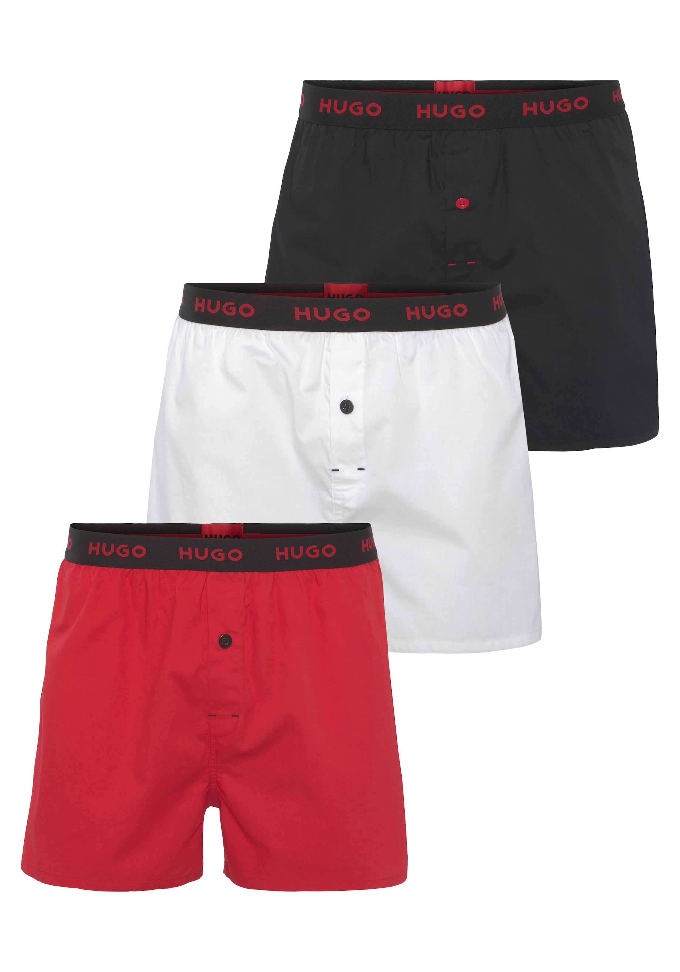 Boxershorts »WOVEN BOXER TRIPLET«, (Packung, 3 St., 3er), mit Knöpfen am Eingriff