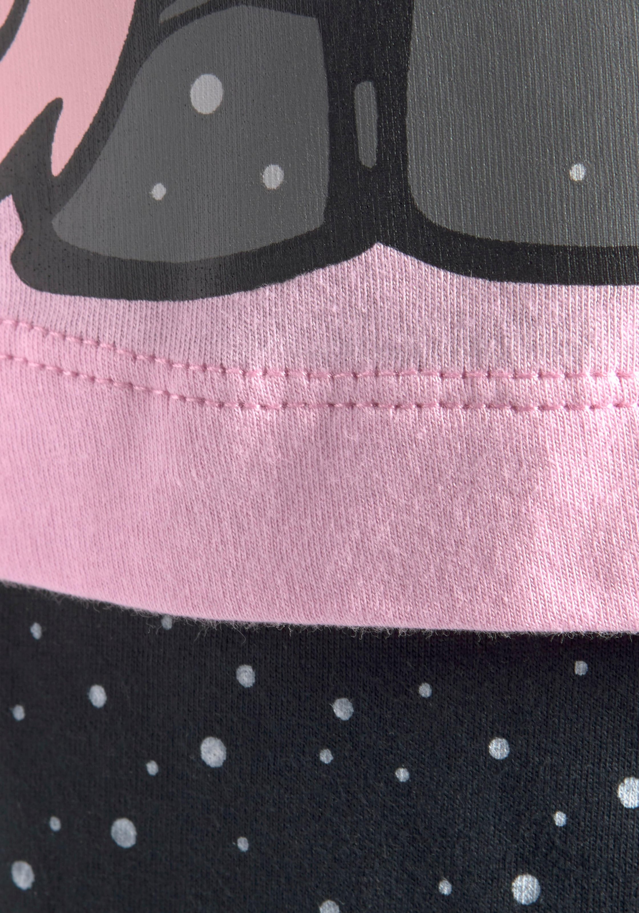NICI Pyjama, (2 tlg.), mit Einhorn-Print und gepunkteter Schlafhose