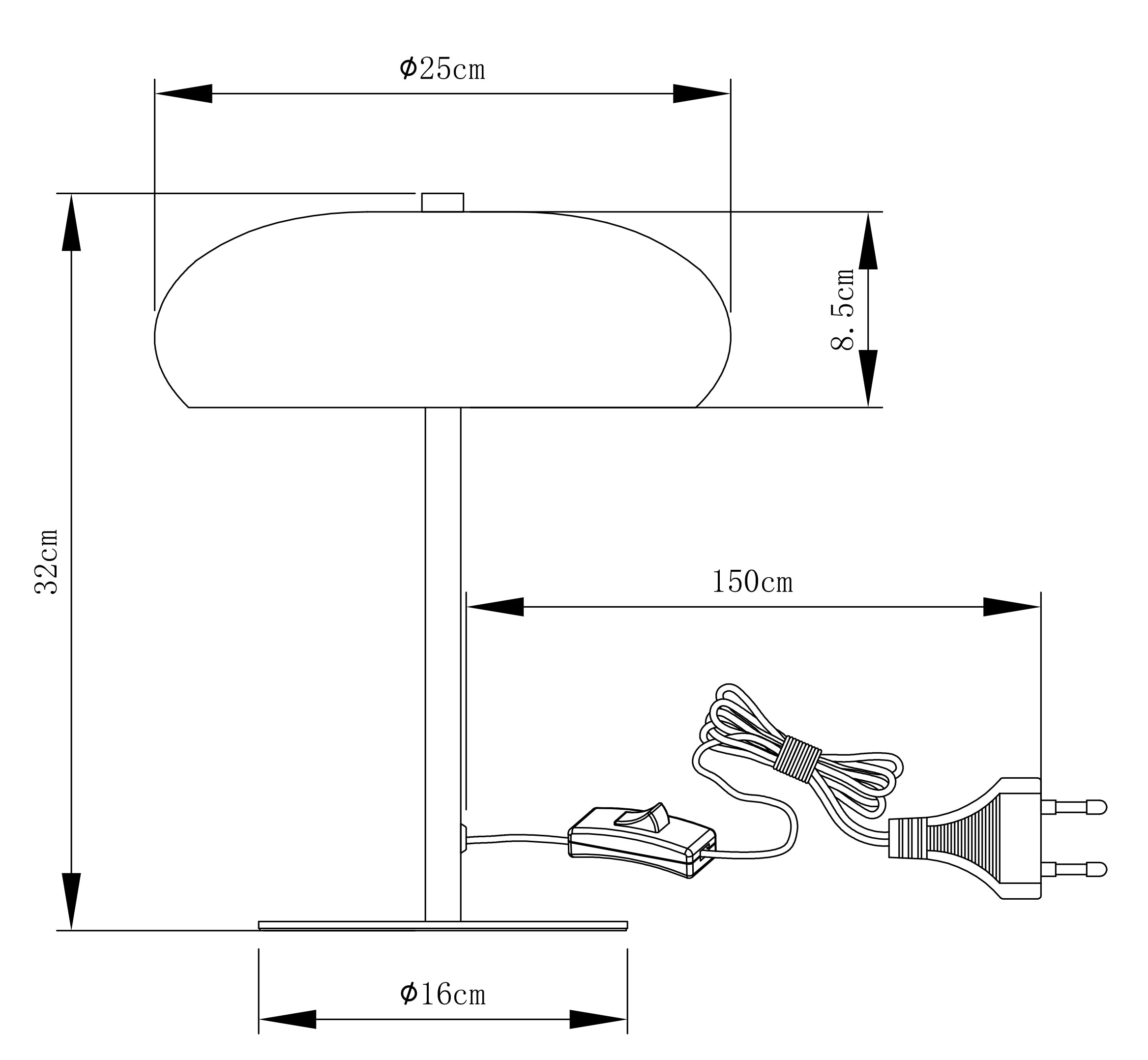 OTTO home Tischleuchte »Jessee« E14 1 Stk. blendfreies Licht - ideal als Deko- oder Nachttischleuchte