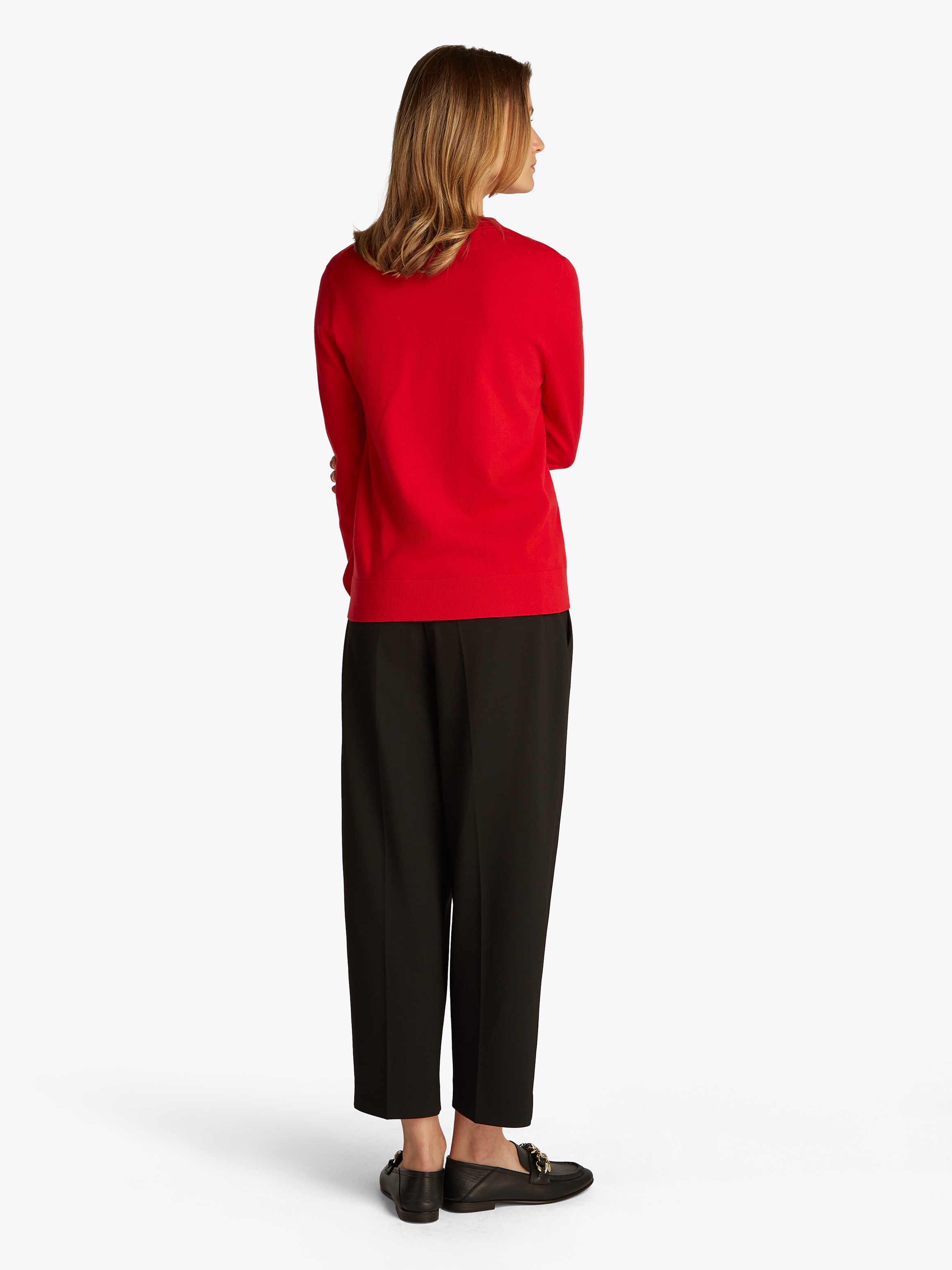 Tommy Hilfiger V-Ausschnitt-Pullover, mit Logo-Stickerei