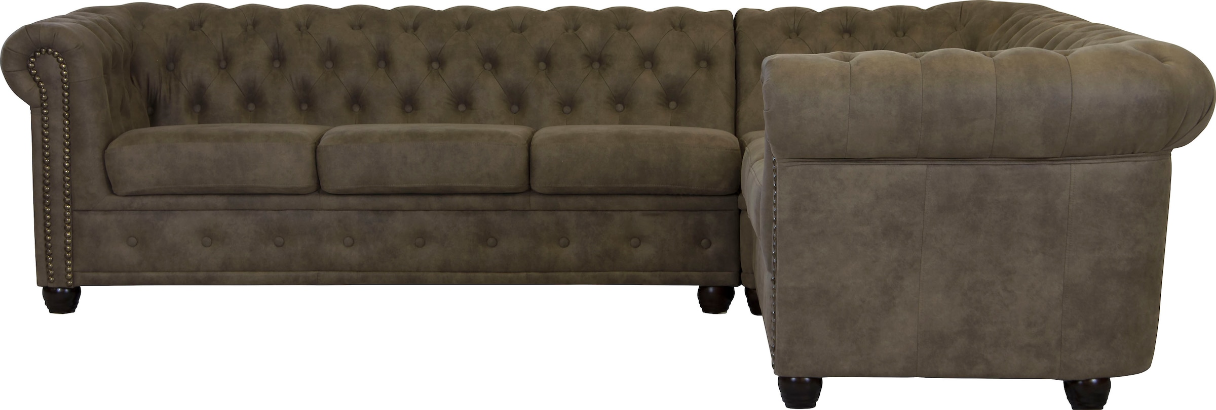 Home affaire Chesterfield-Sofa »Rysum L-Form«, Chesterfield-Optik, langer Schenkel links oder rechts