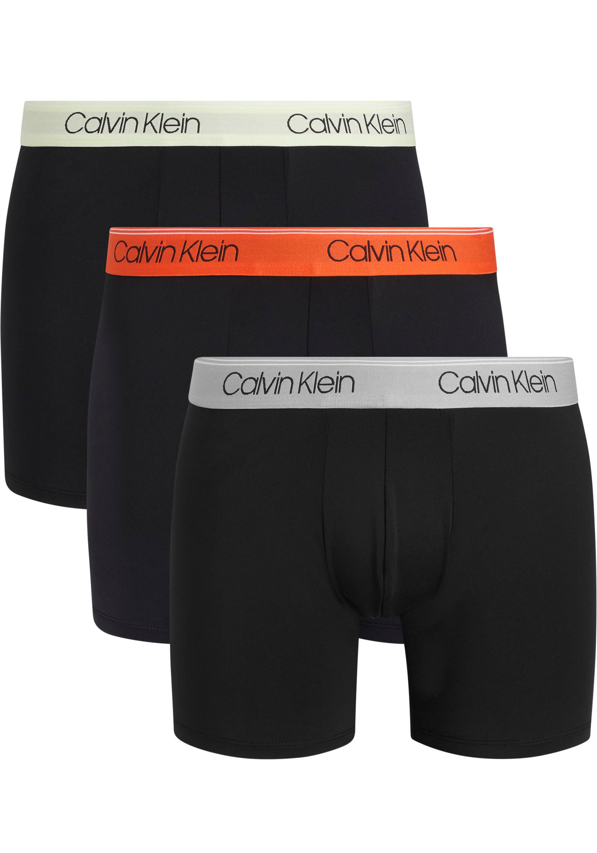 Calvin Klein Underwear Boxer »BOXER BRIEF 3PK«, (Packung, 3er-Pack), mit längerem Bein & Logo-Elastikbund
