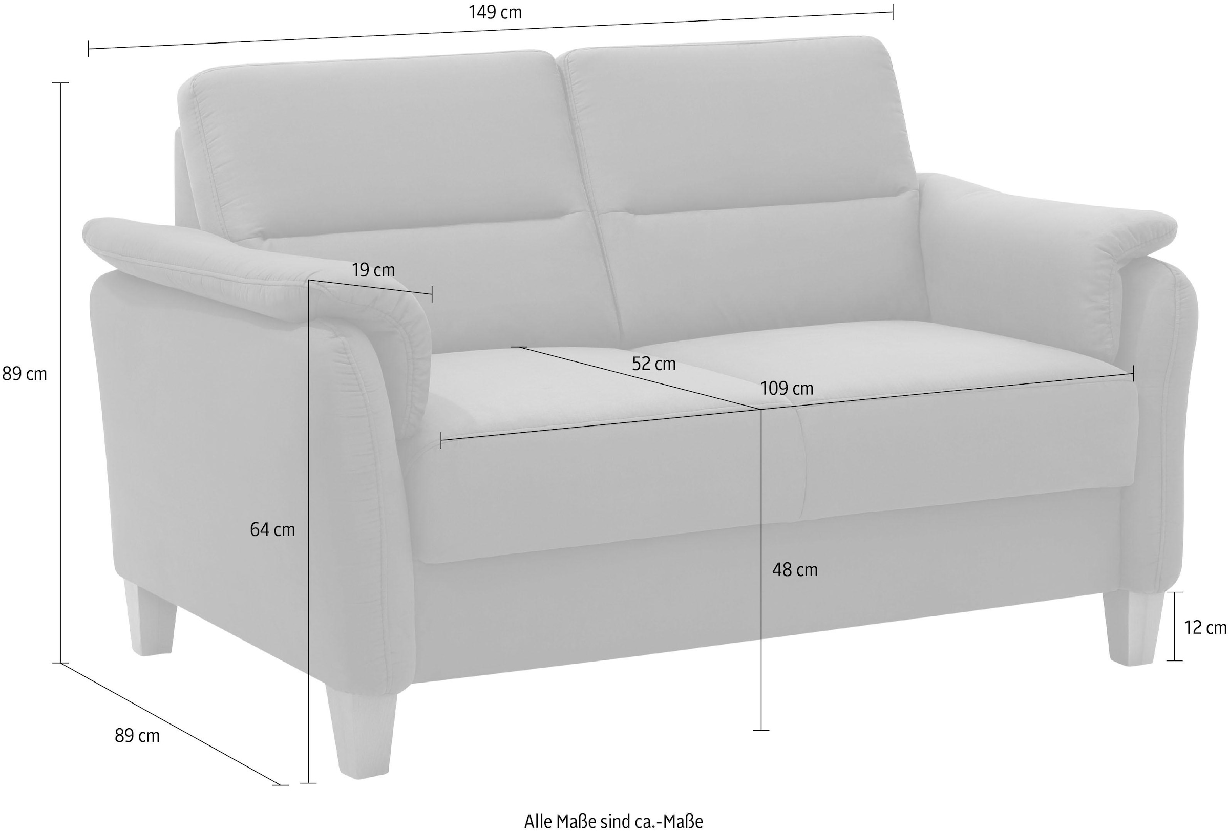Home affaire 2-Sitzer »Palmera, B: 149 cm« mit Federkern