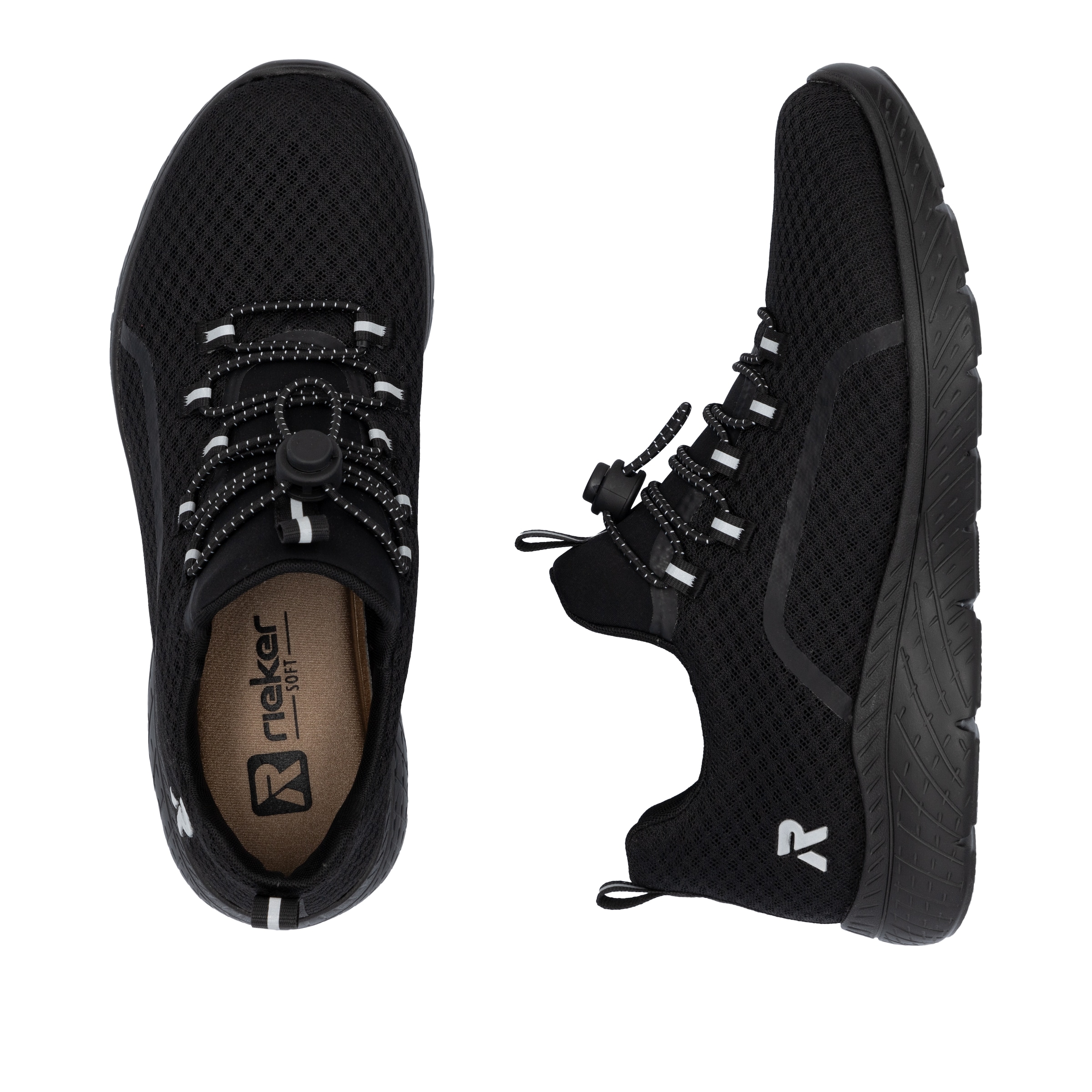 RIEKER Sport Slip-On Sneaker, Trekking Schuh, Freizeitschuh, Slipper mit einfachem Schnellverschluss