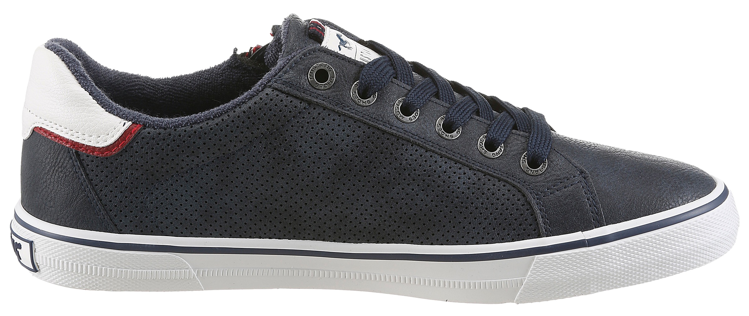 Mustang Shoes Sneaker »Giuliano«  Freizeitschuh, Halbschuh, Schnürschuh mit modischem Lochmuster