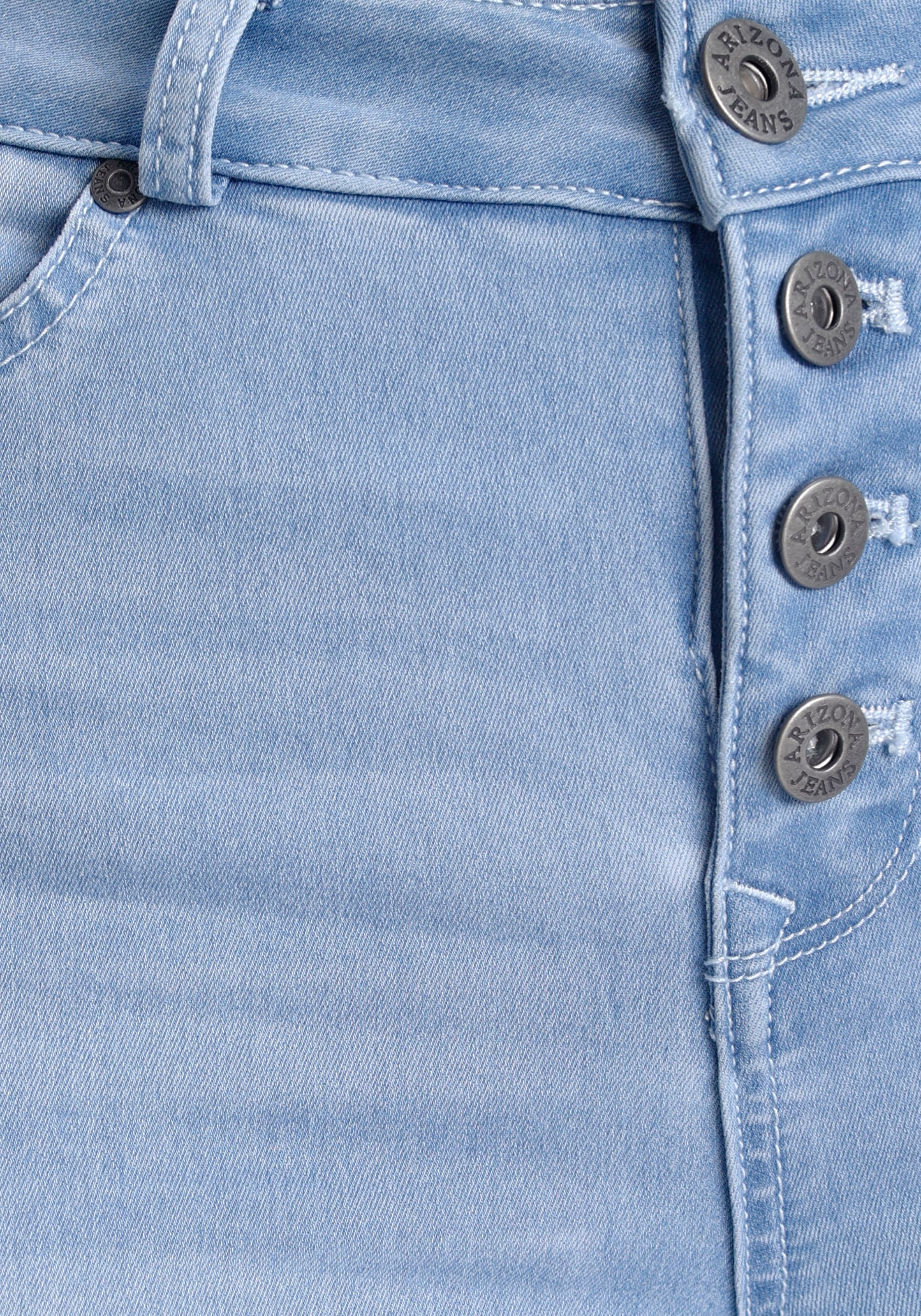 Arizona OTTO »Ultra durchgehender Online mit High Stretch«, Skinny-fit-Jeans Shop im Knopfleiste Waist