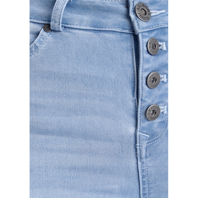 Arizona Skinny-fit-Jeans »Ultra Stretch«, High Waist mit durchgehender  Knopfleiste im OTTO Online Shop