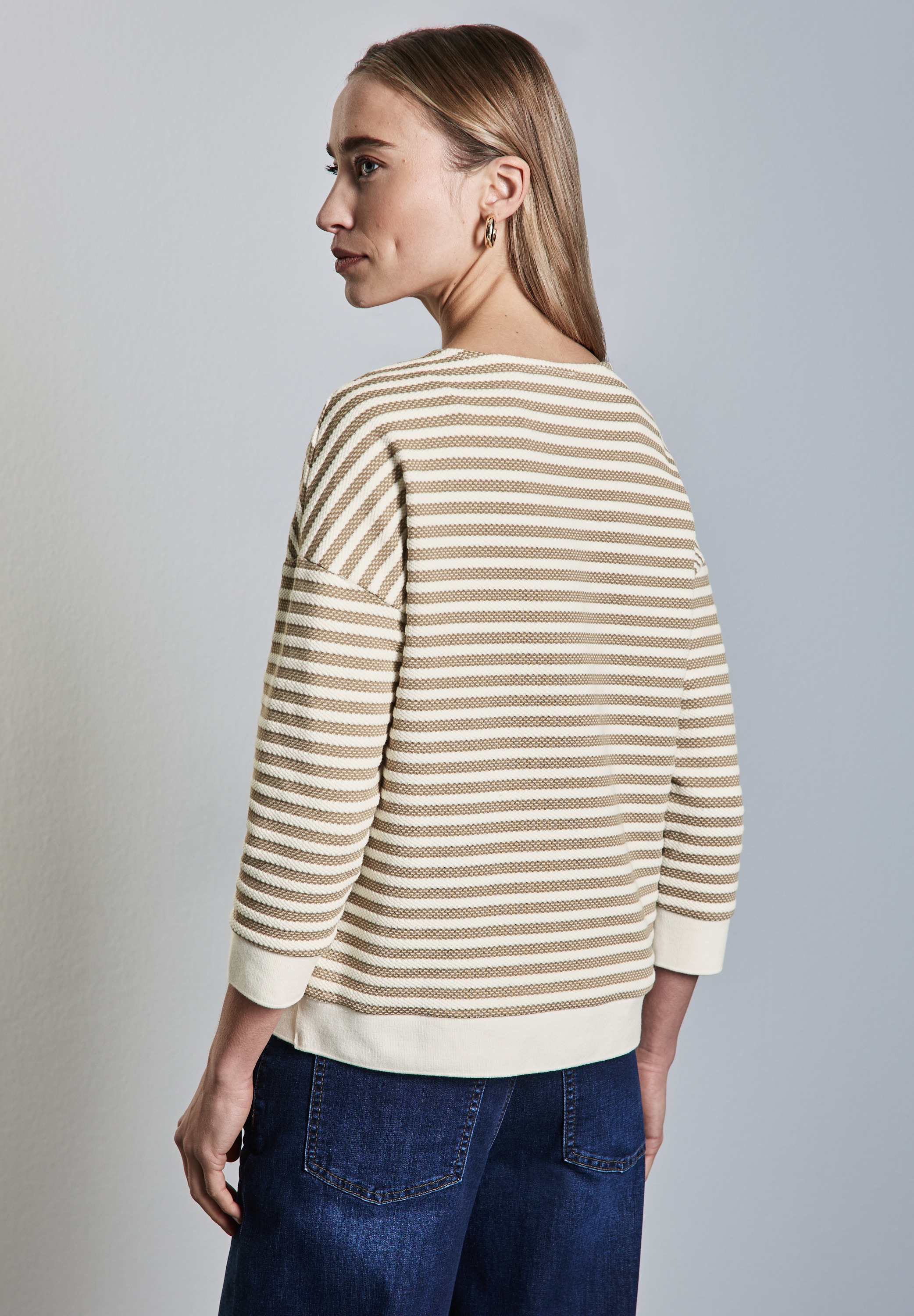 STREET ONE Sweatshirt, mit Streifenmuster