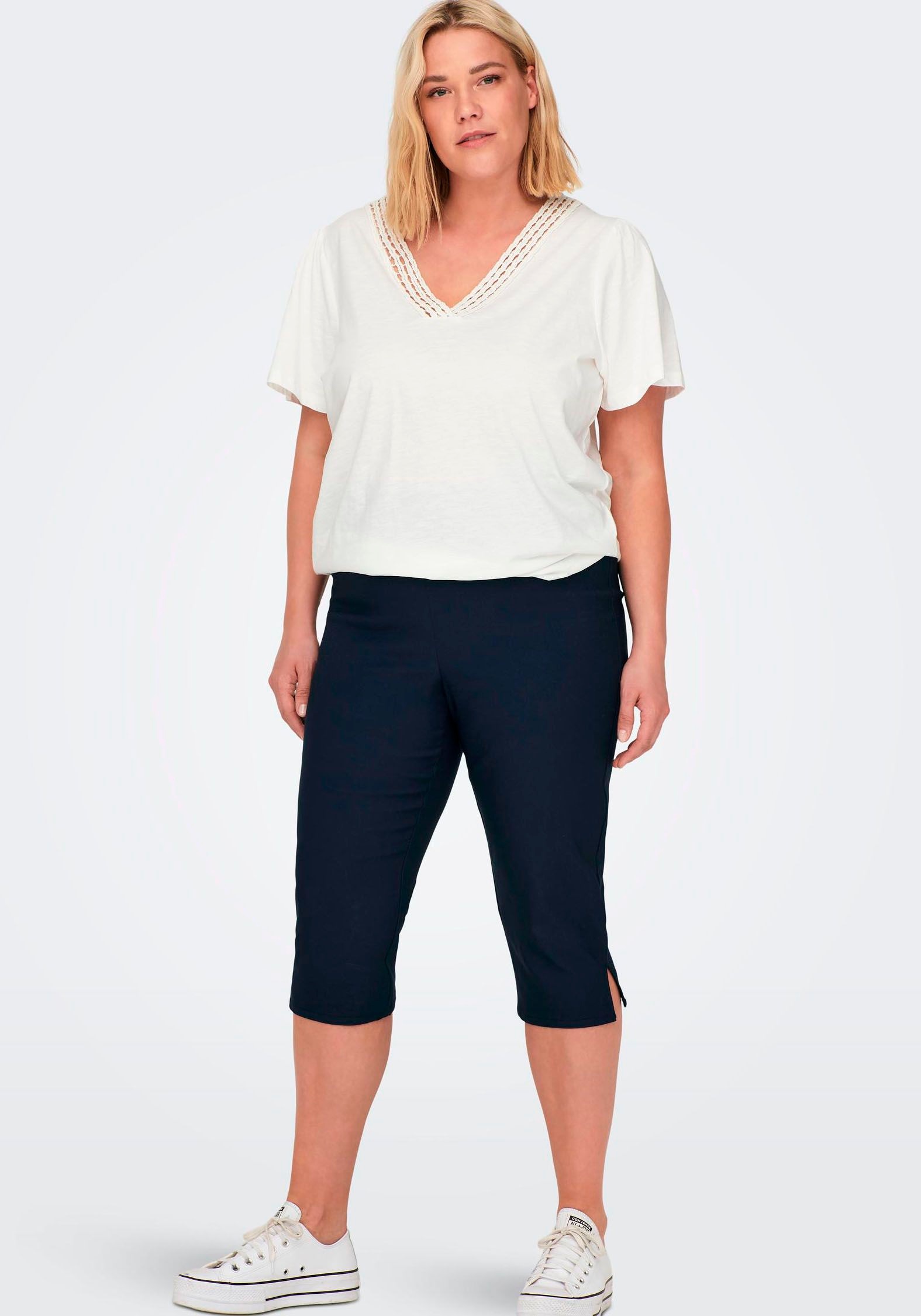 ONLY CARMAKOMA Caprihose »CARLILA HW KNICKERS WVN«
