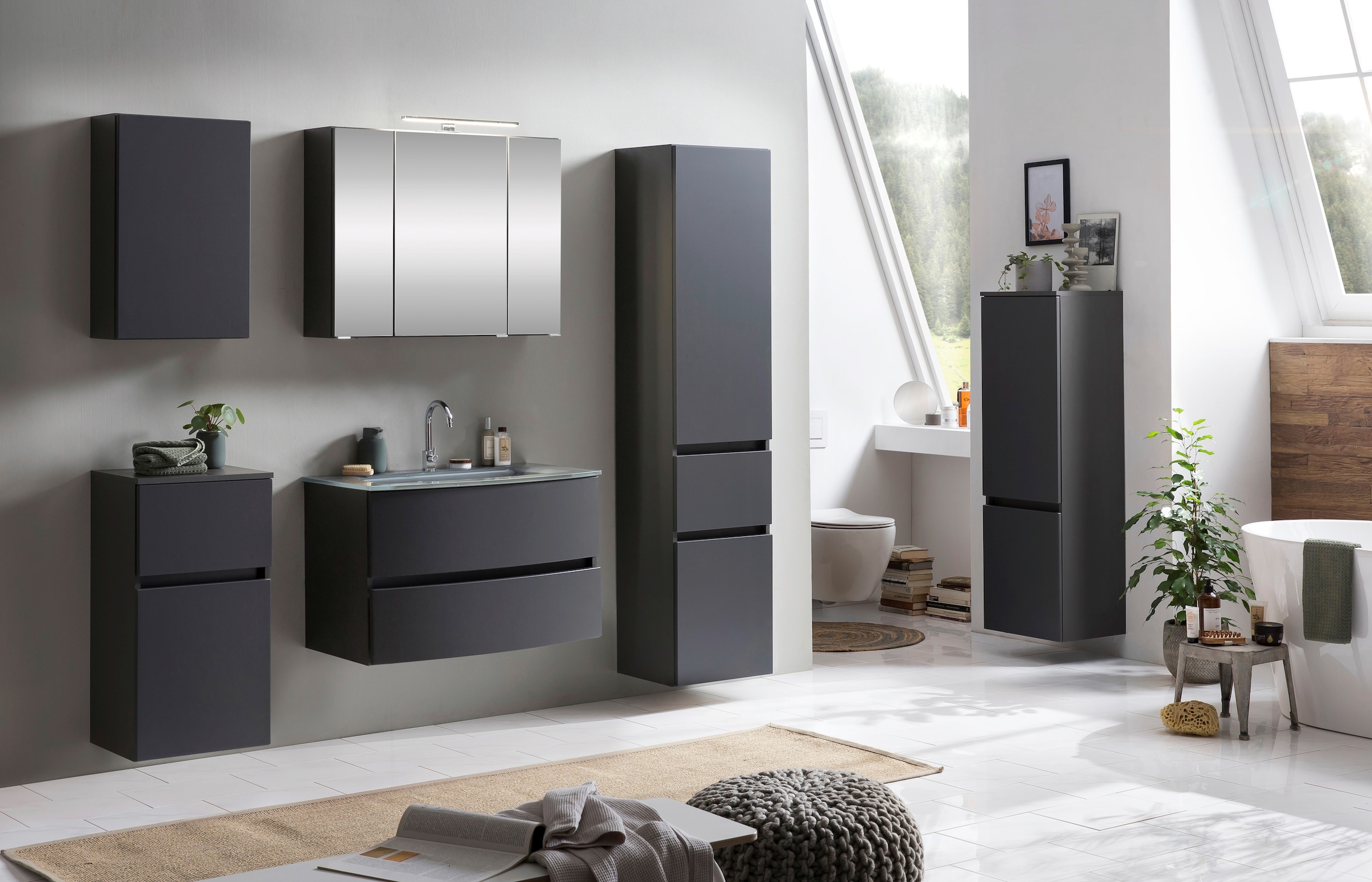 welltime Midischrank »Kaunas«, 40 cm breit, Soft-Close-Funktion