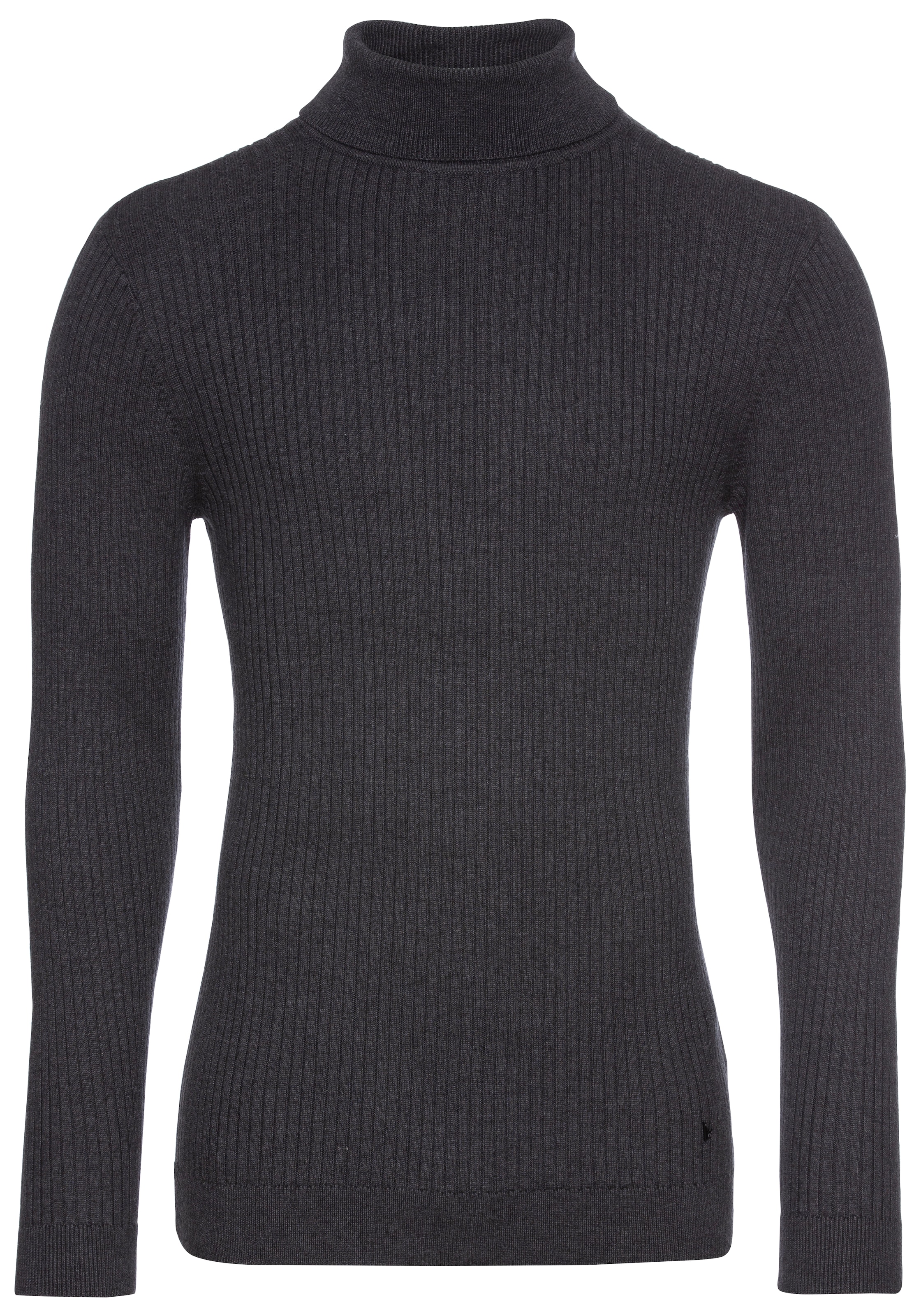 Bruno Banani Rollkragenpullover, in Rippenqualität