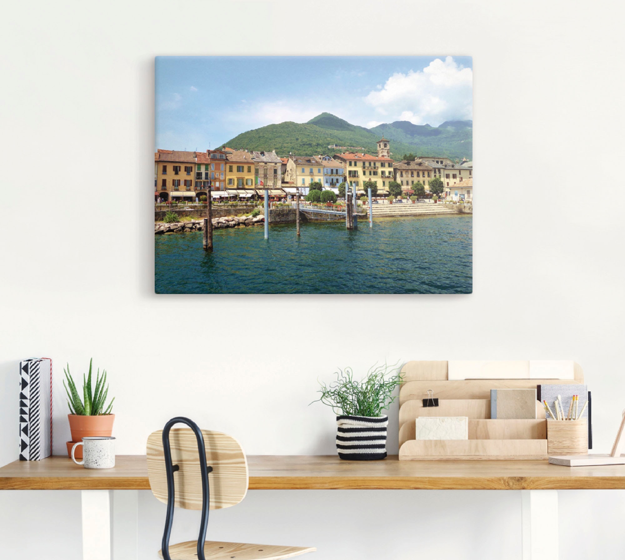 Artland Wandbild »Cannobio am Lago Maggiore«, Gewässer, (1 St.), als Leinwandbild, Wandaufkleber oder Poster in versch. Größen