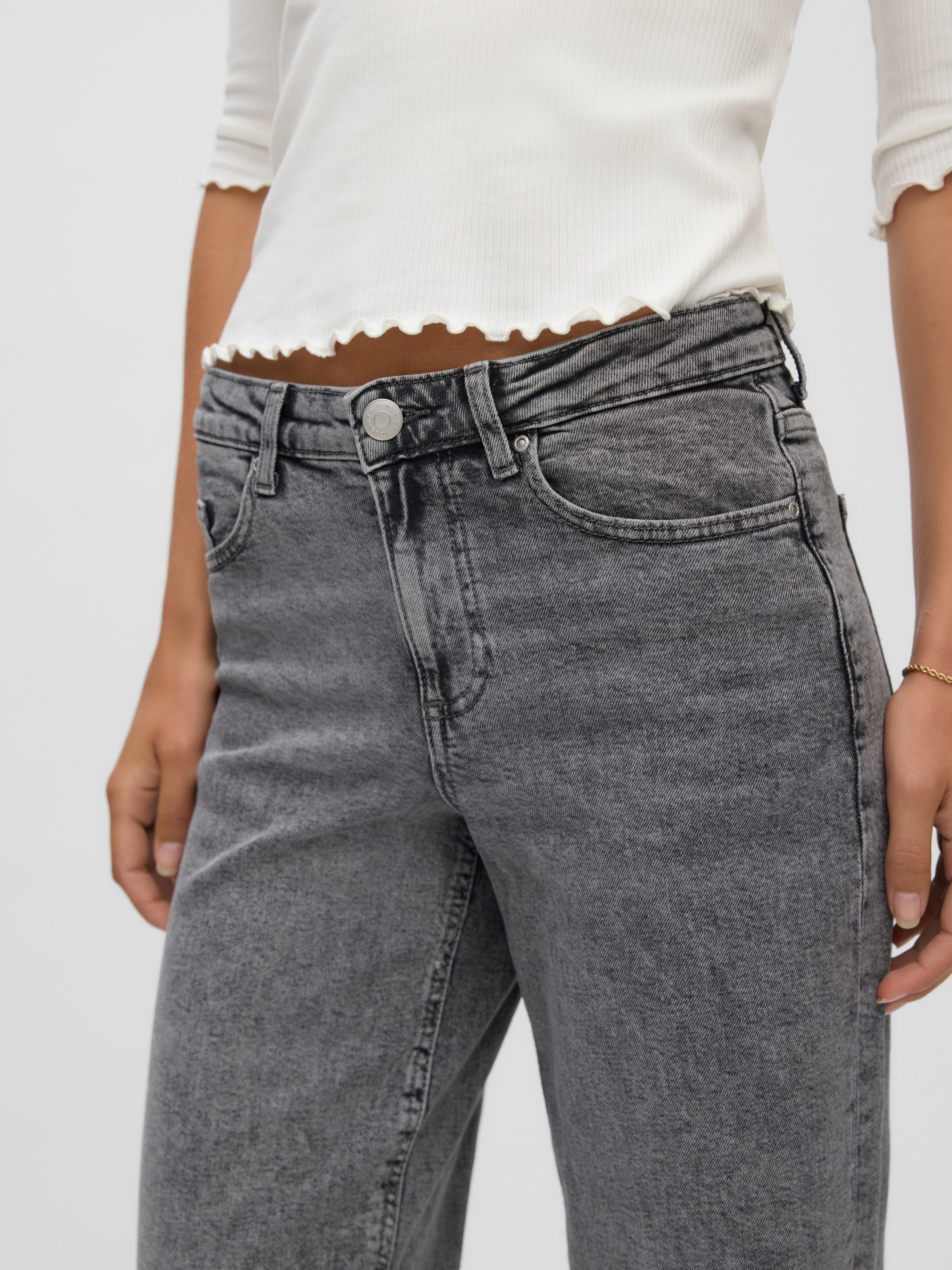Vero Moda Weite Jeans »VMSANDIE-STRETCH MR WIDE JNS RA269 NOOS« Baumwollmischung, wide fit, mid rise