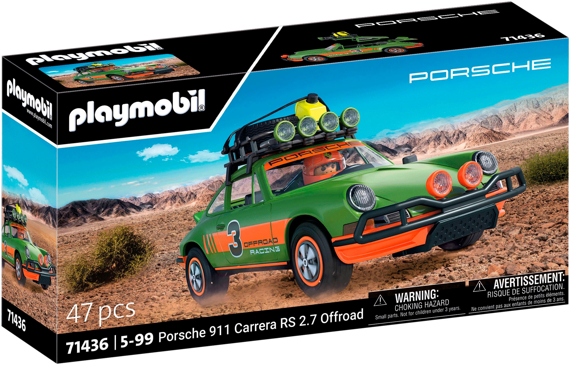 Playmobil® Konstruktions-Spielset »Porsche 911 Carrera RS 2.7 Offroad (71436), Cars«, (47 St.), Made in Germany