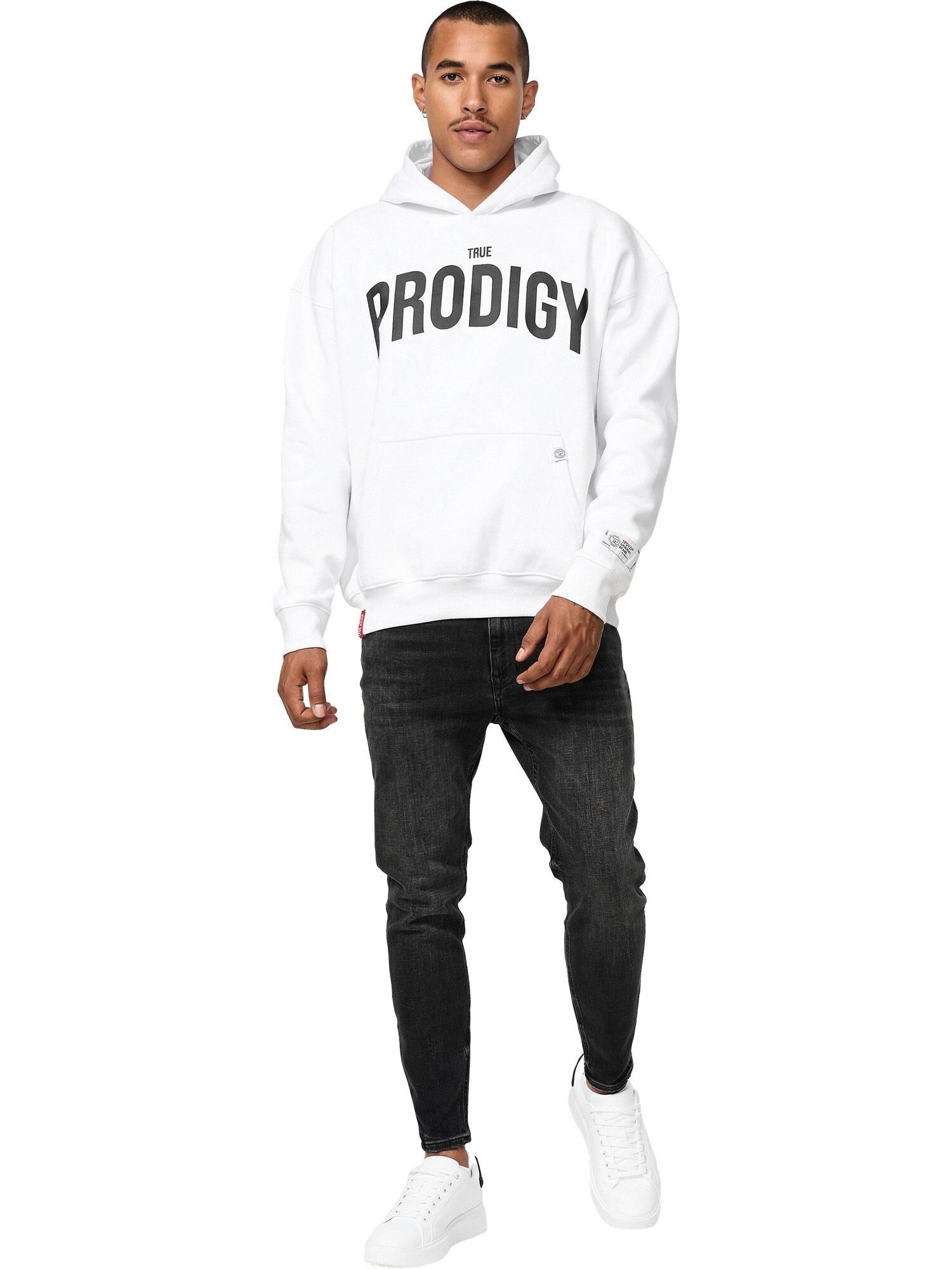 trueprodigy Hoodie »Tobi Logo Print Oversized Kapuze Kängurutasche«
