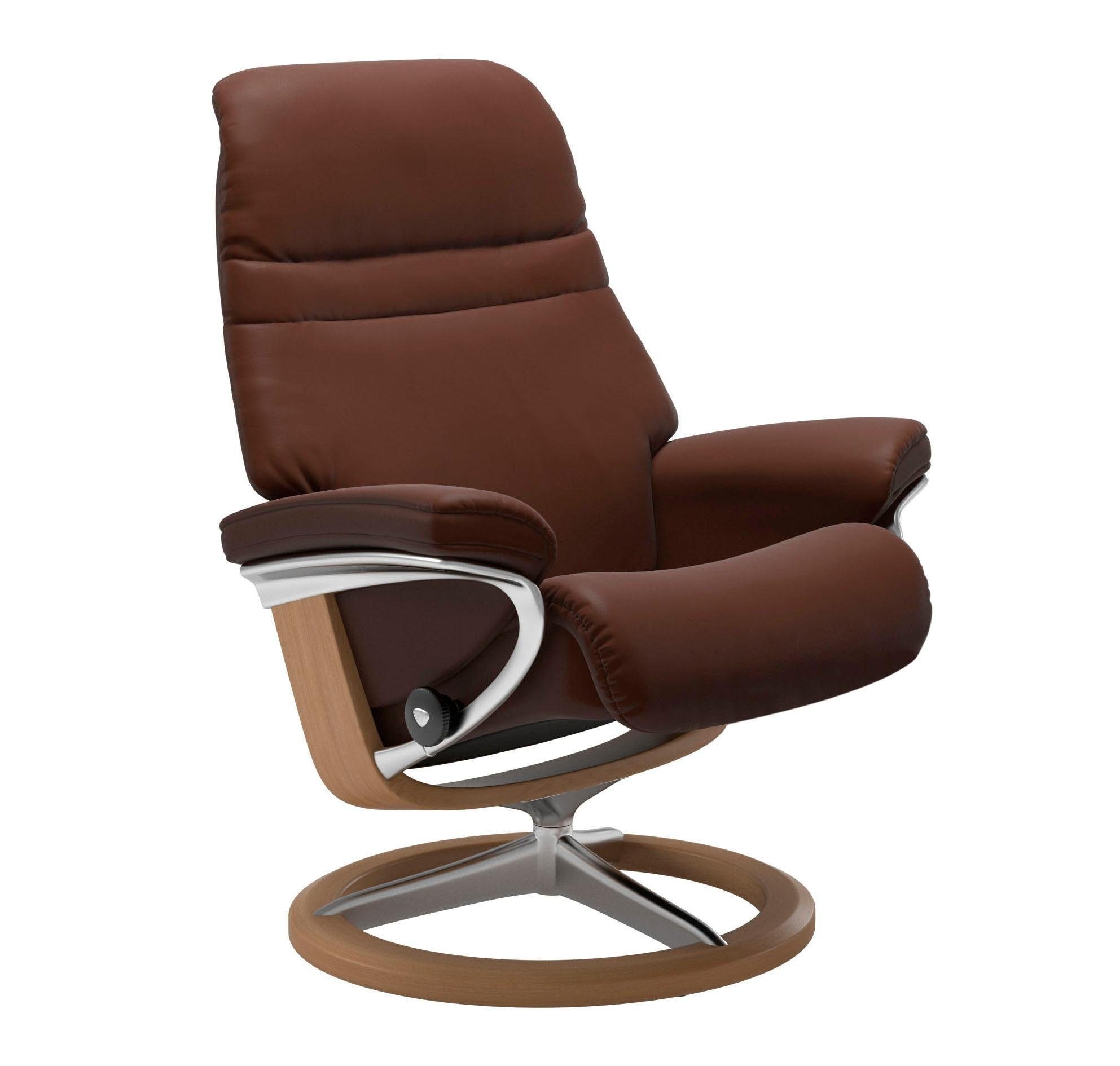Stressless® Relaxsessel »Sunrise« mit Signature Base, Größe L, Gestell Eiche, in 2 Lederqualitäten lieferbar