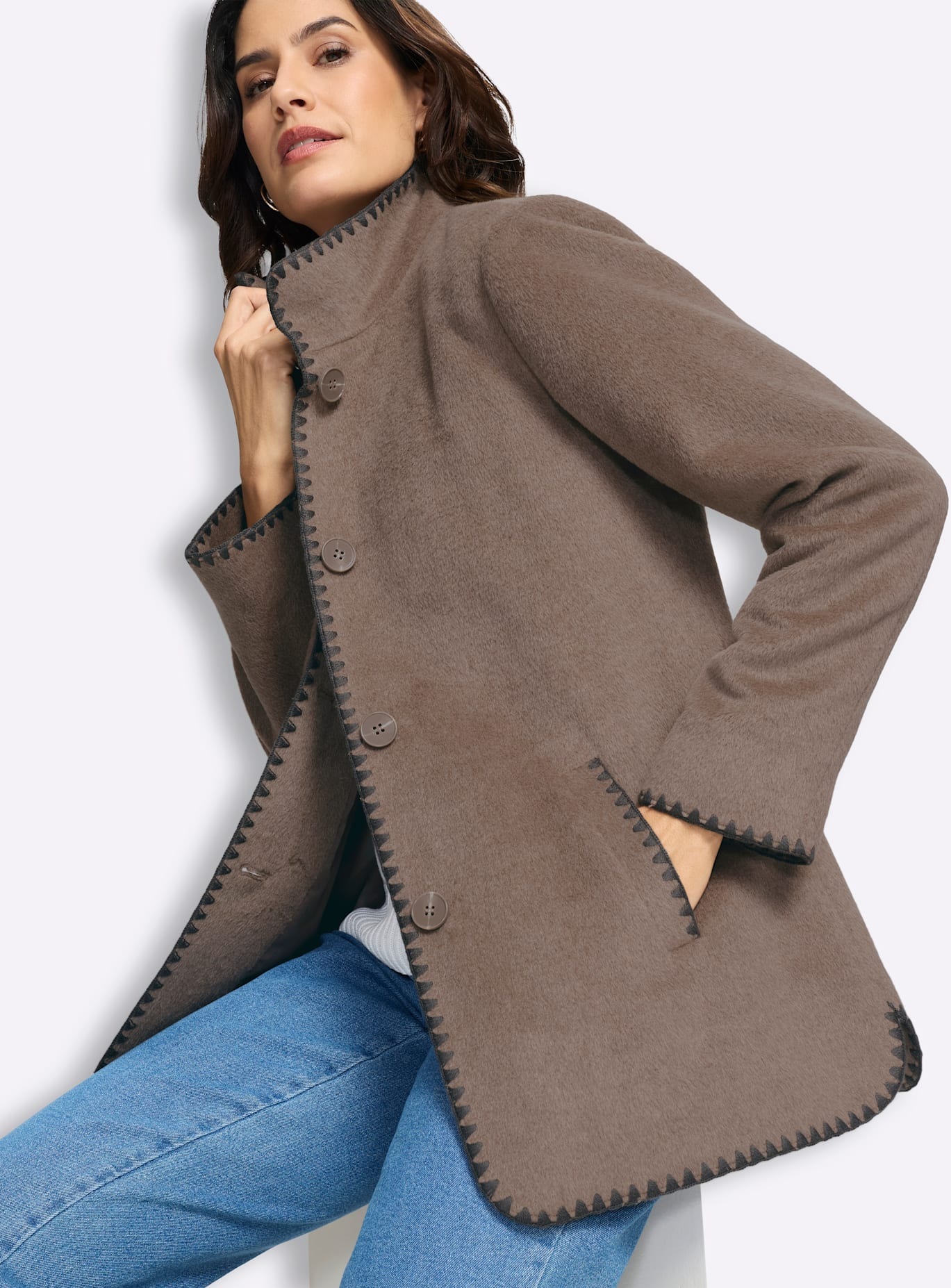 Inspirationen Langjacke ohne Kapuze