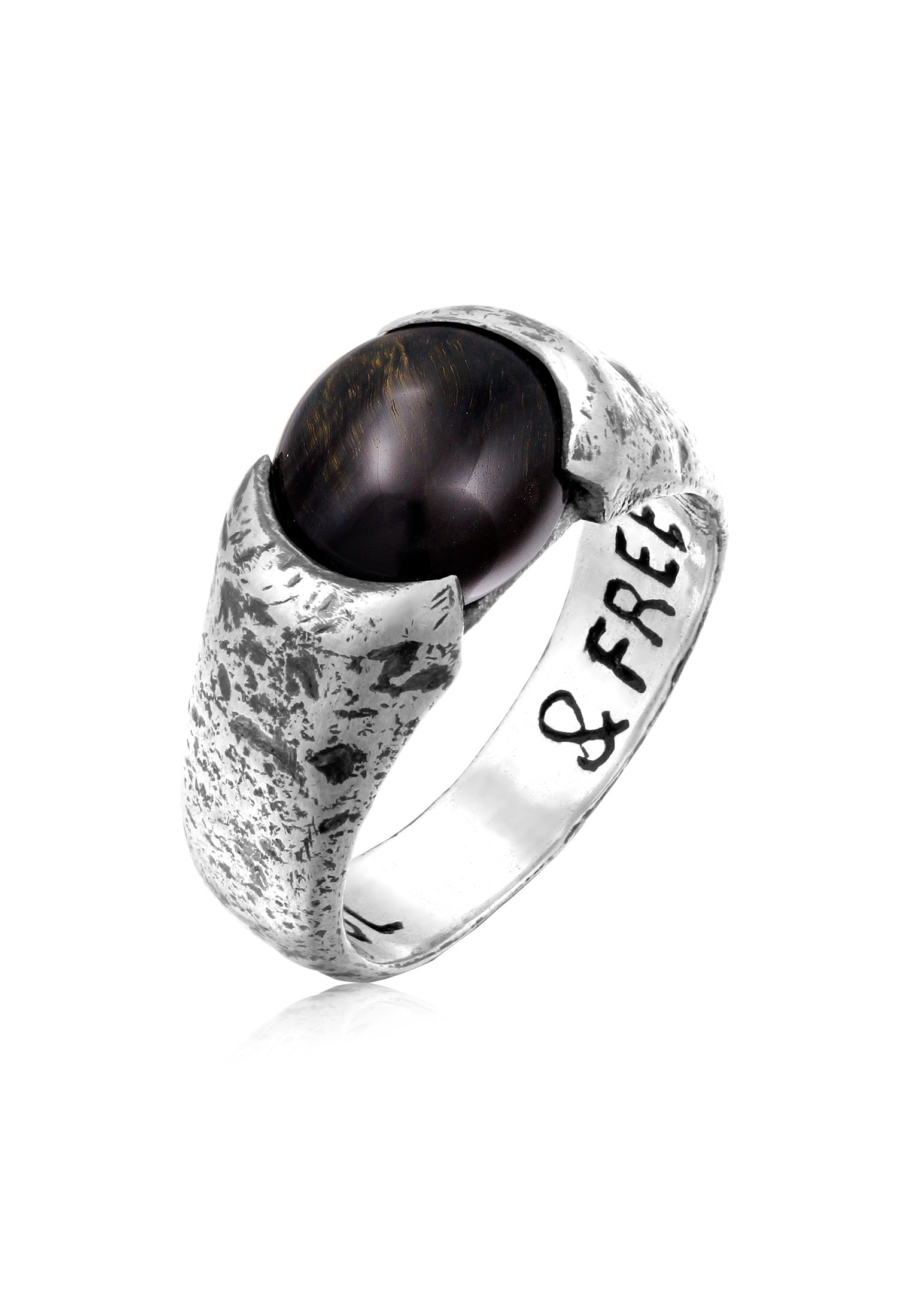 Fingerring »Ring Tiger Eye - Quarz Dunkelblau 925 Sterling Silber«