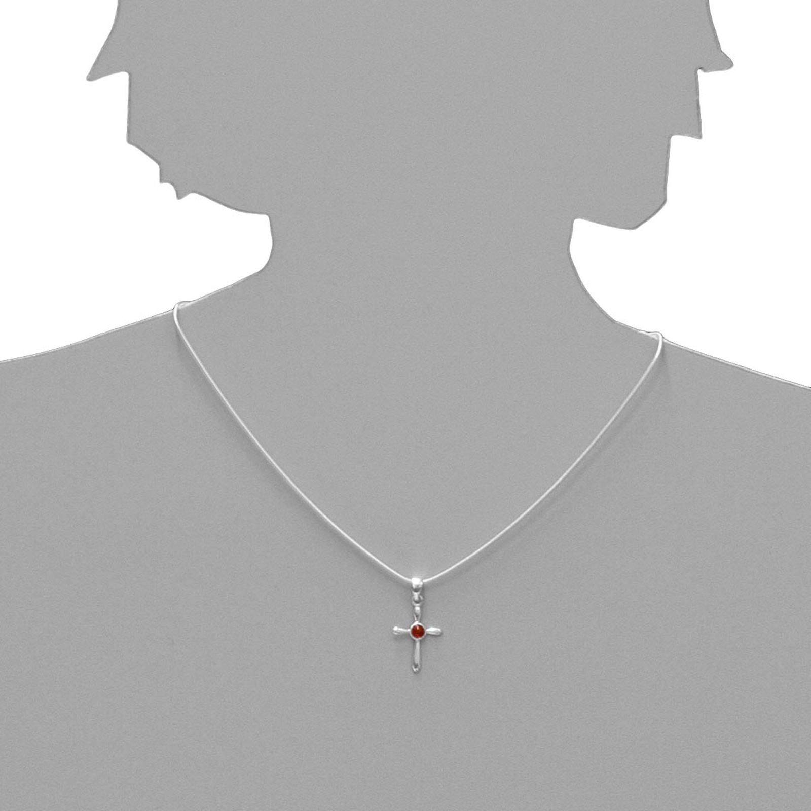 OSTSEE-SCHMUCK Kettenanhänger »- Kreuz 24 x 16 - Silber 925/000 - Bernstein«