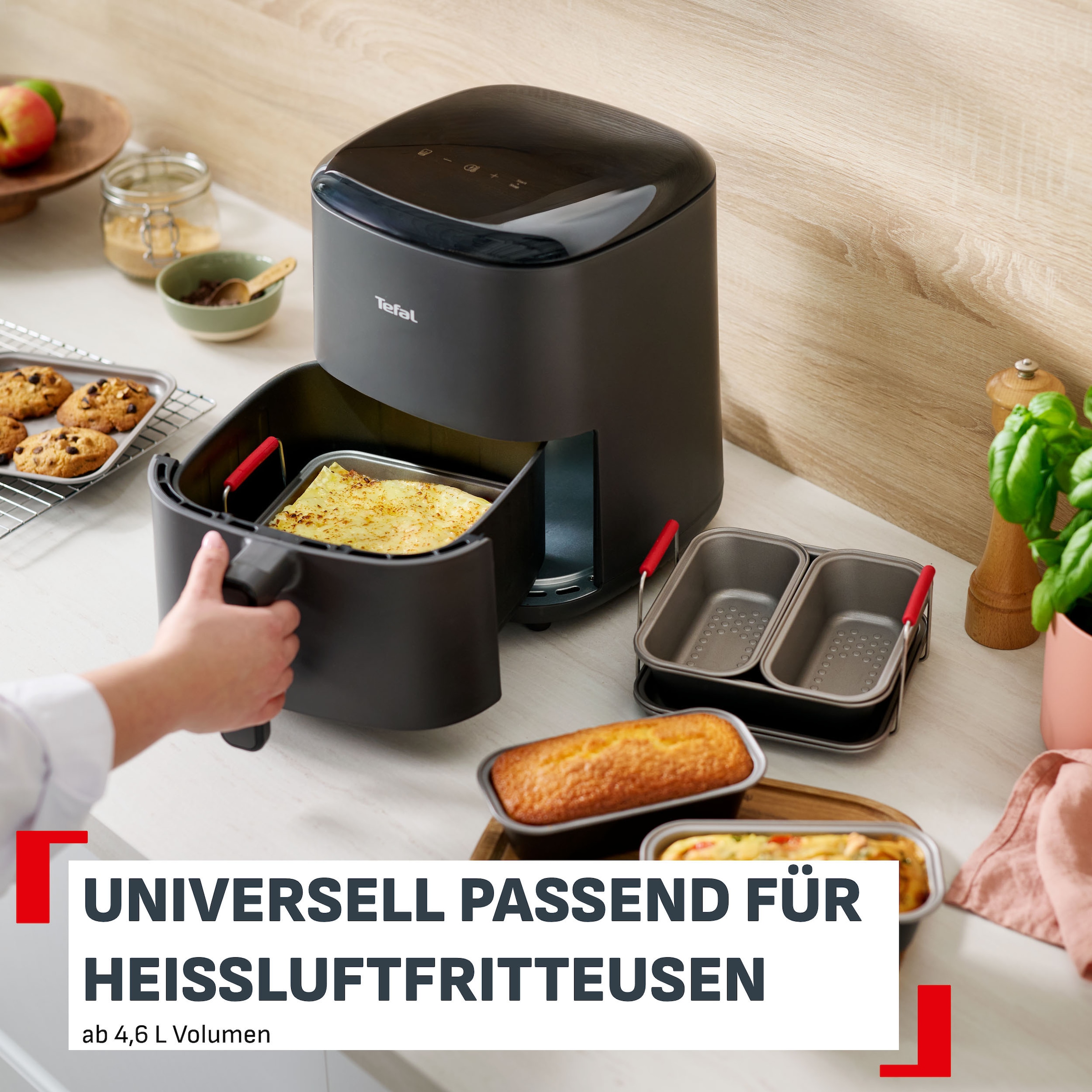 Tefal Backform »Dail'Easy, Backeinsatz für die Heißluftfritteuse« stapelbar, antihaftbeschichtet