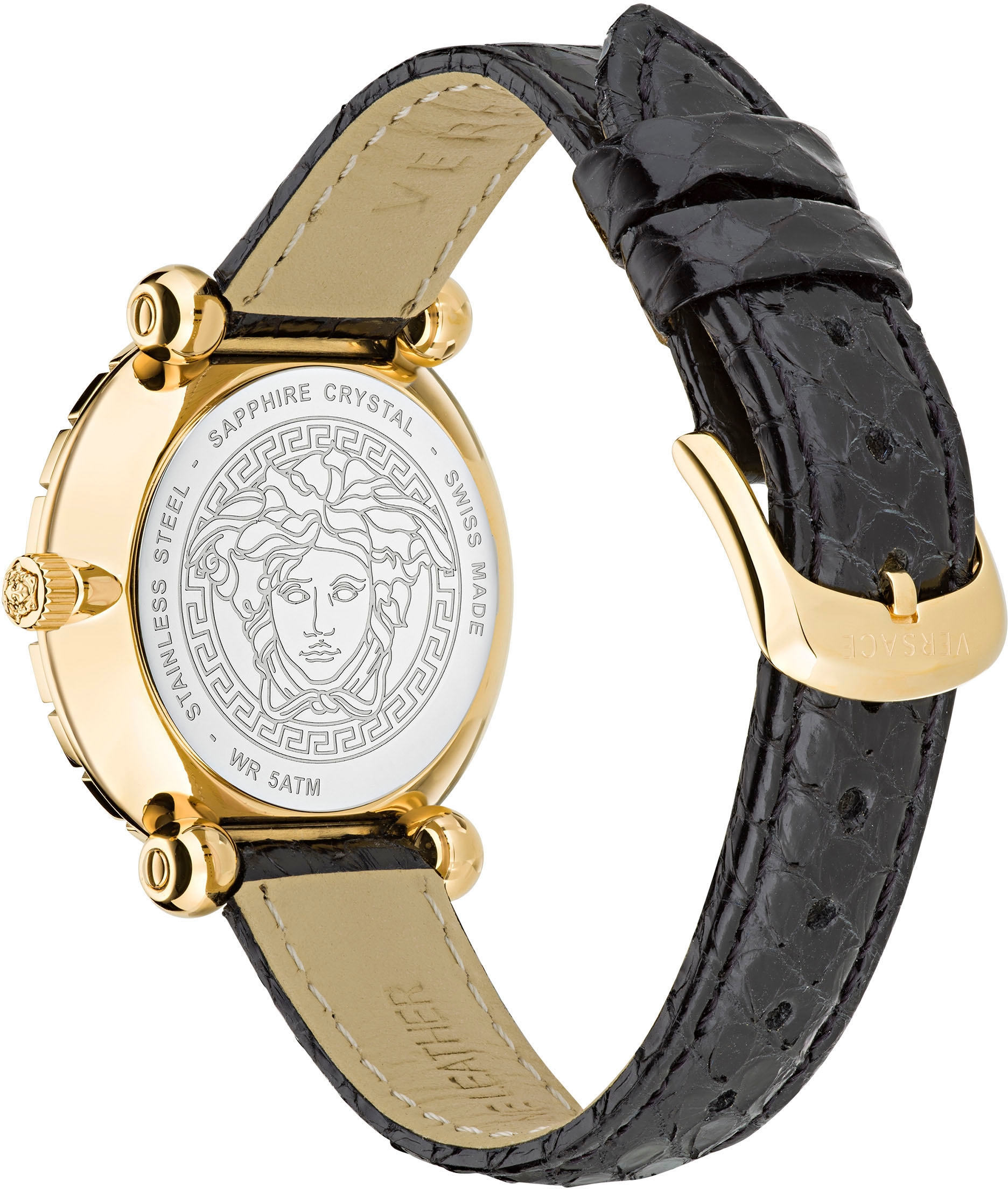 Versace Quarzuhr »GRECA TWIST«, Armbanduhr, Damenuhr, Saphirglas, Swiss Made, analog