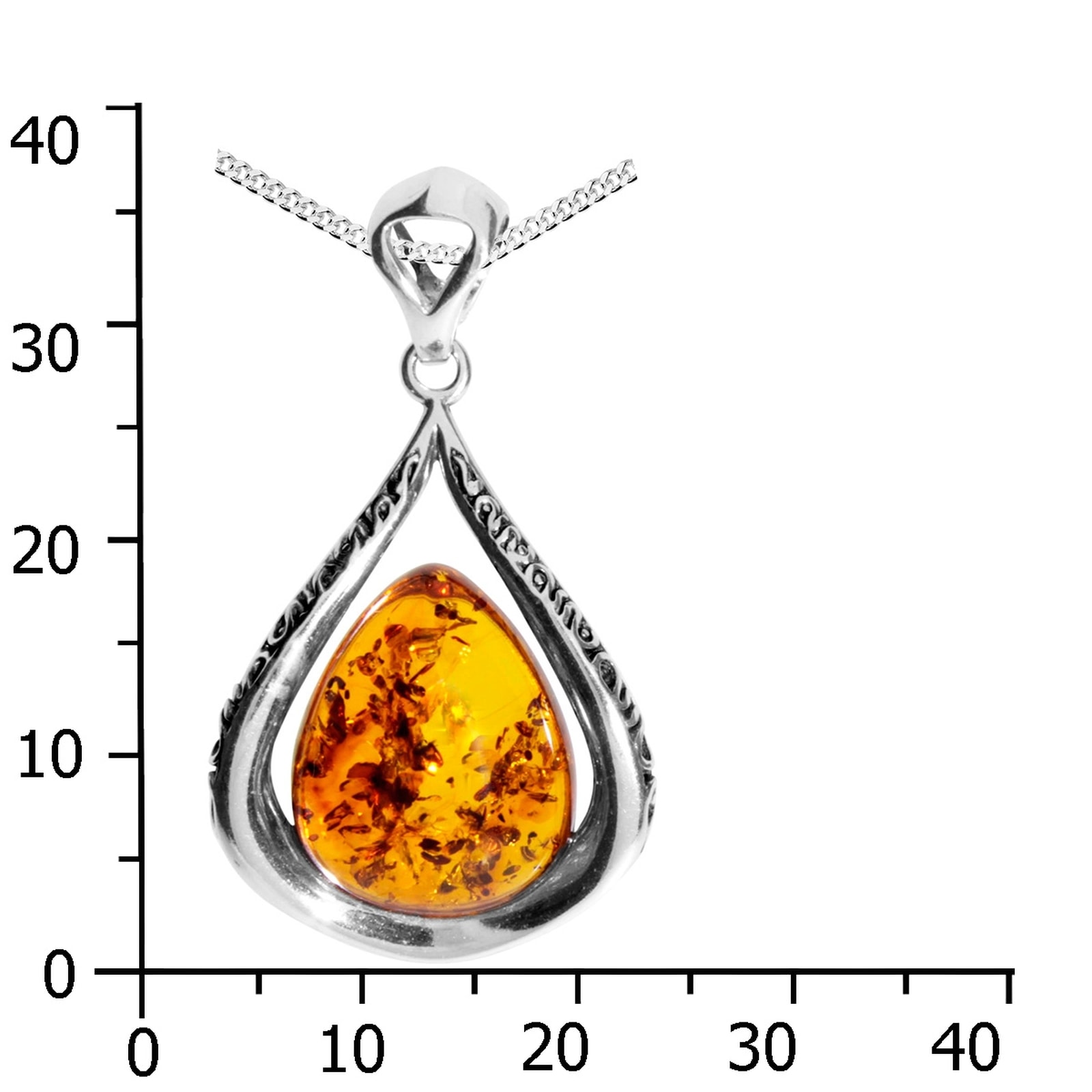 OSTSEE-SCHMUCK Kette mit Anhänger »- Nicoletta - Silber 925/000 - Bernstein«