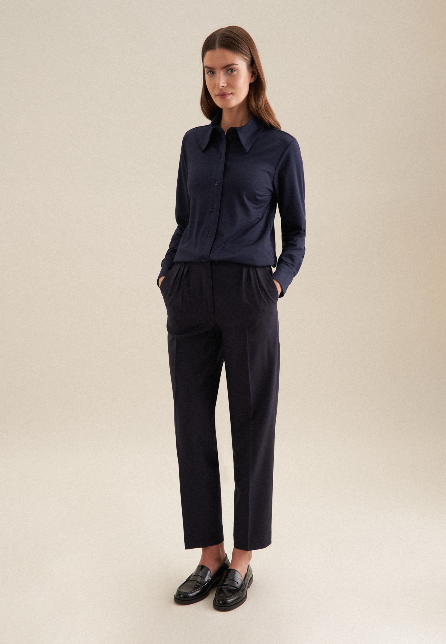 seidensticker Hemdbluse »Schwarze Rose« 1/1 Kragen Uni