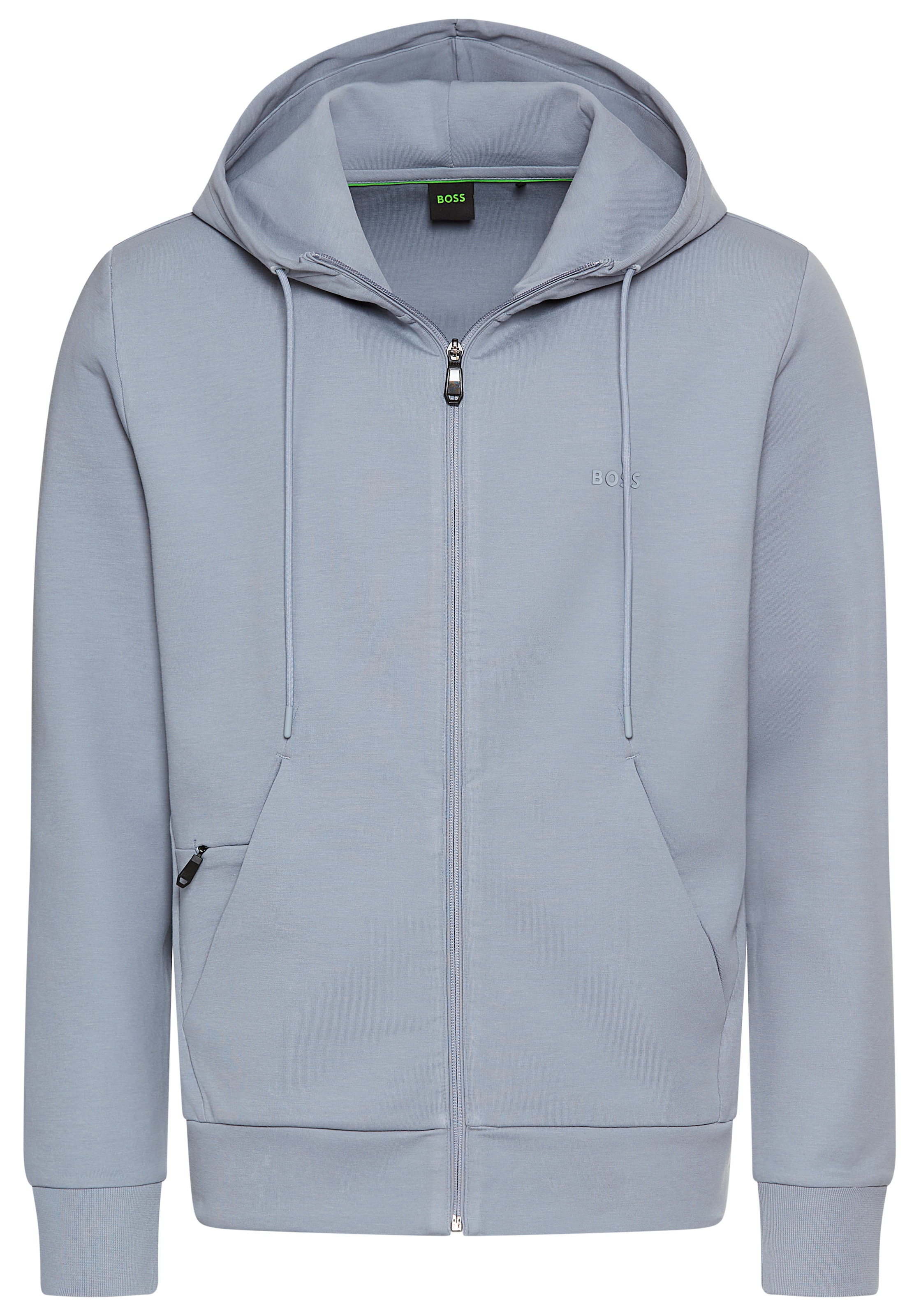 BOSS GREEN Kapuzensweatjacke »Saggy«, mit BOSS Aufdruck