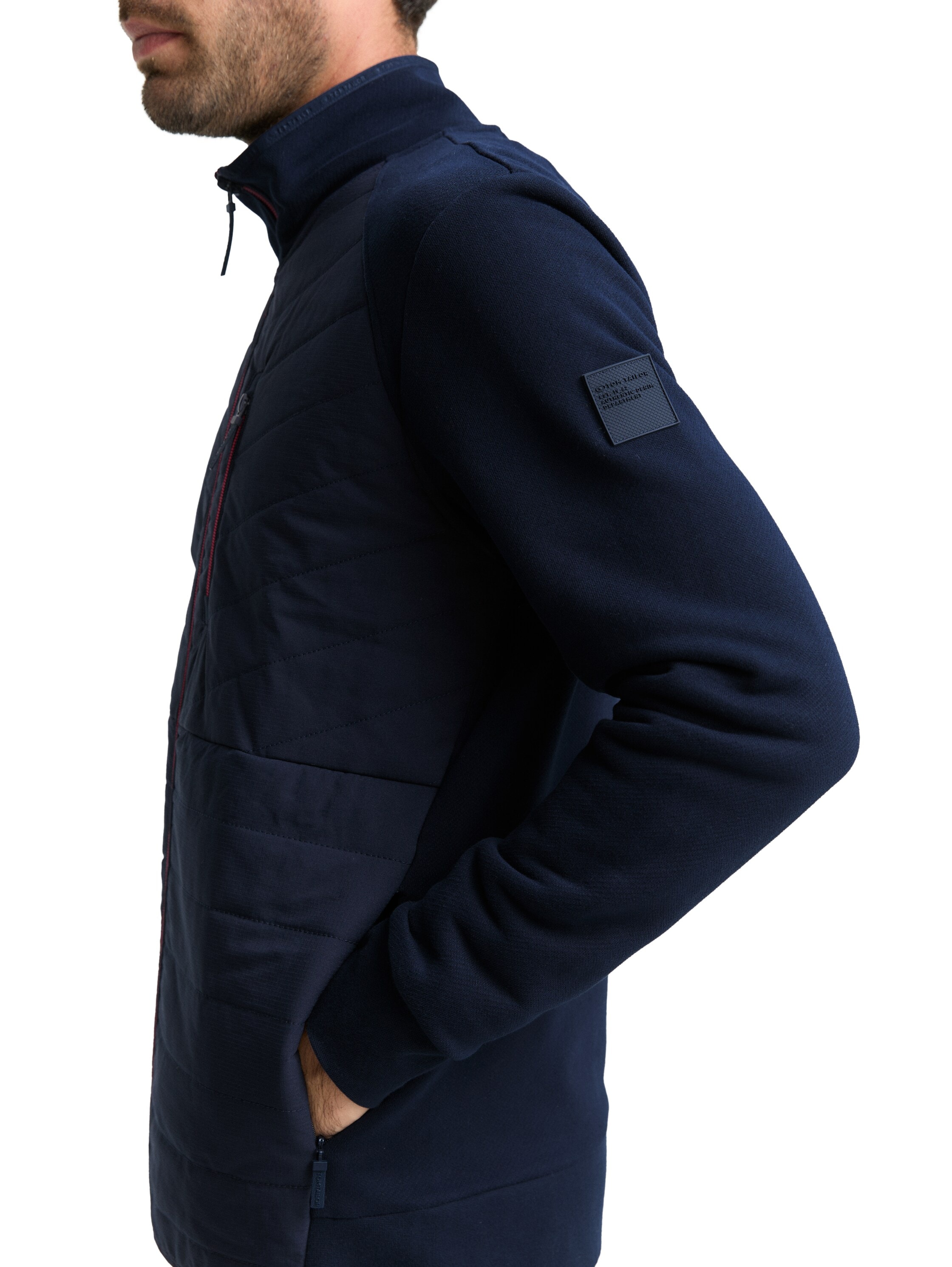 TOM TAILOR Sweatjacke, mit Logo Stickerei