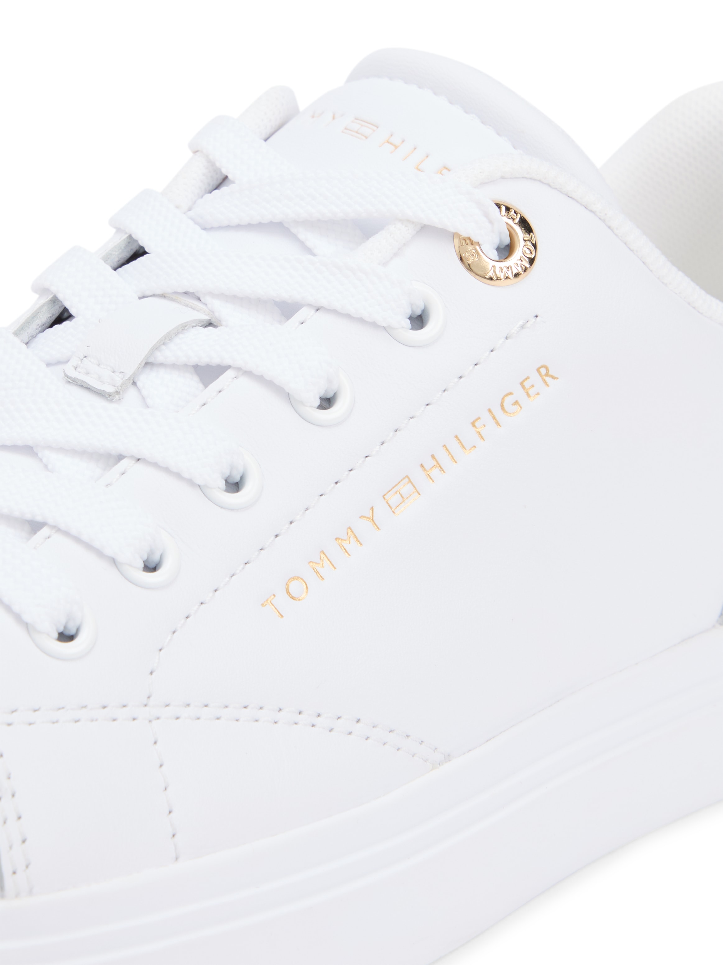 Tommy Hilfiger Plateausneaker »TH CHIC SNEAKER«  Freizeitschuh, Halbschuh, Schnürschuh mit Ziernähten