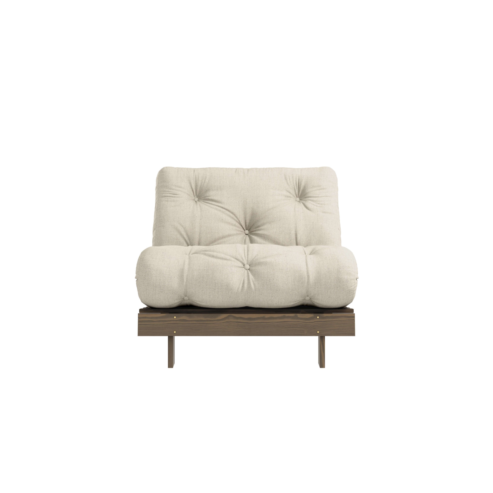 Karup Design Daybett »Daybett Roots Schlafsofa – Gästebett & Sofa aus FSC -Kiefer« Inkl. Futonmatratze in beige, Größe Liegefläche B/L: 90 cm x 200...