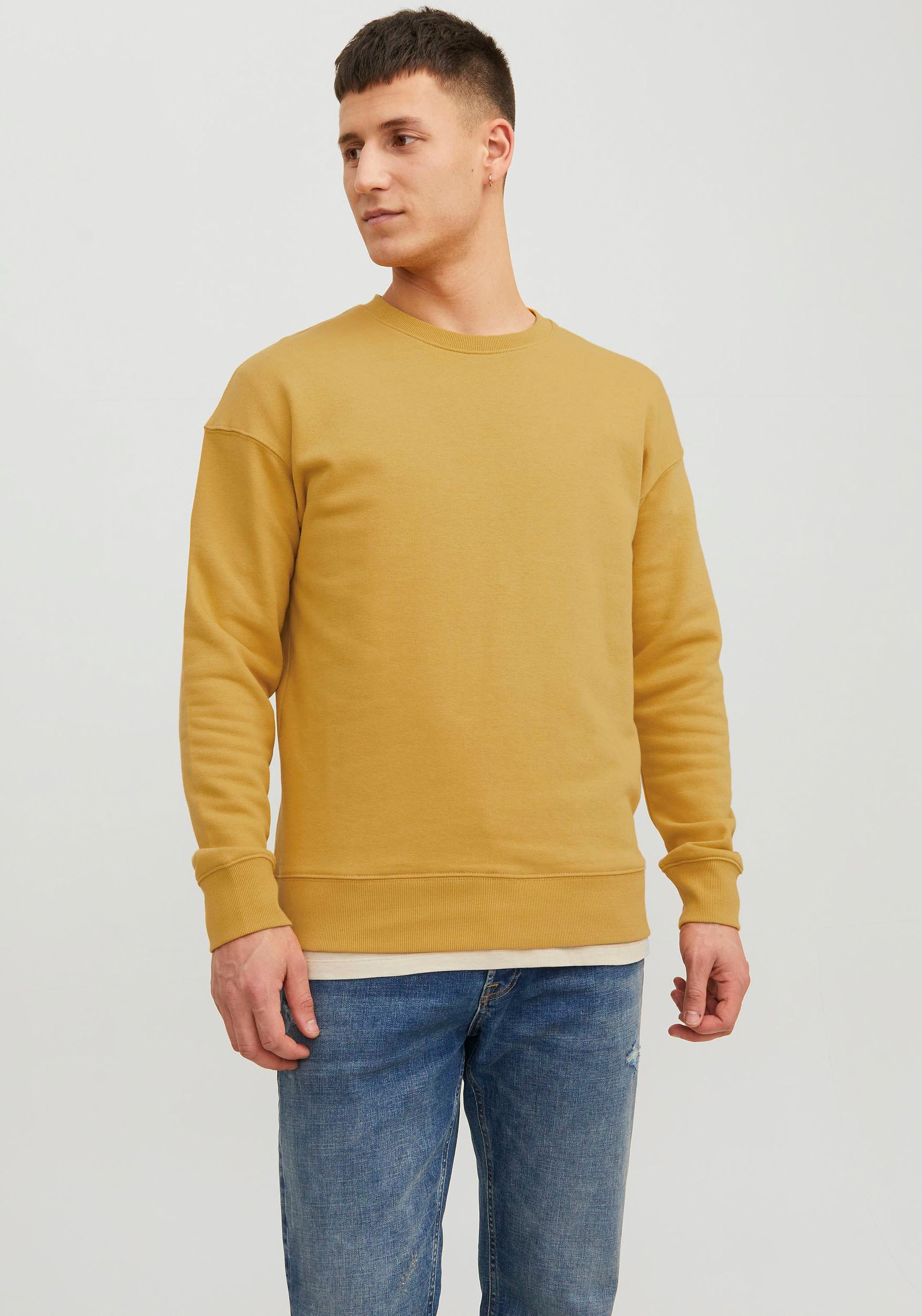 Sweatshirt »JJESTAR BASIC SWEAT CREW NECK NOOS«, mit Rundhalsausschnitt