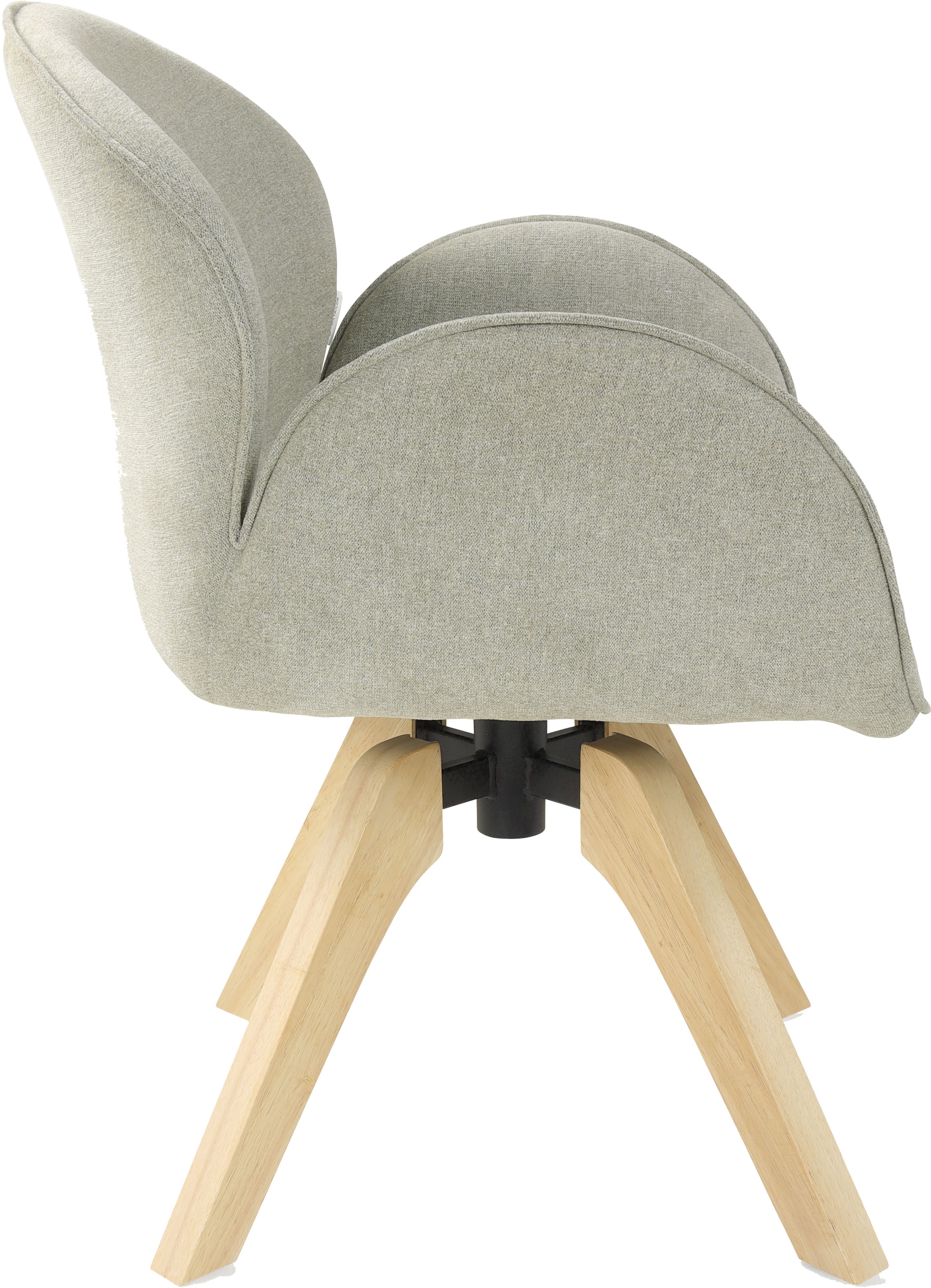 TOM TAILOR HOME Armlehnstuhl »WINGS ARMCHAIR«, (Set), 2 St., Chenille, mit Armlehnen, drehbar, Rückholfunktion, Massivholzgestell
