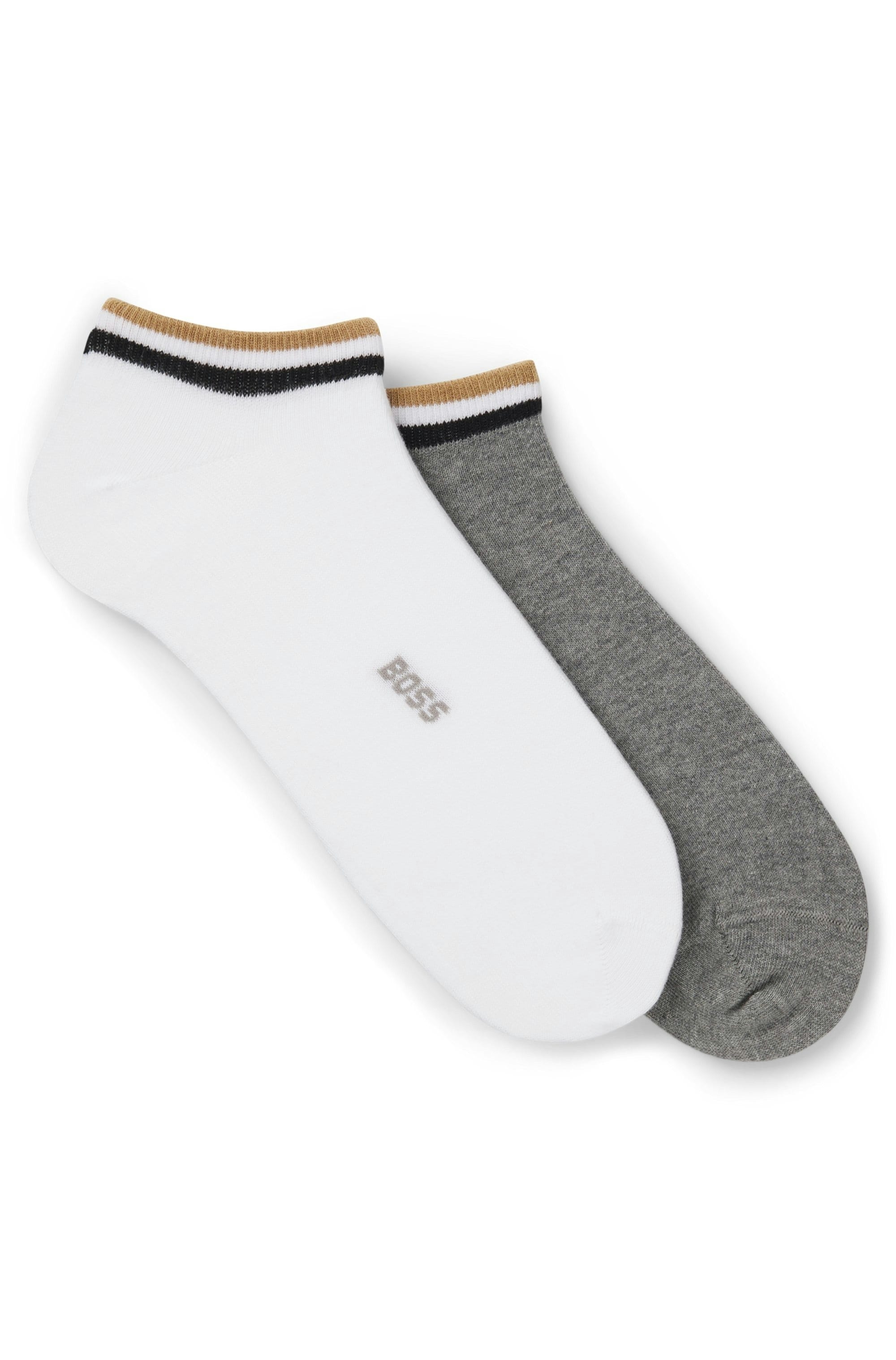 BOSS Sneakersocken »2P AS Uni stripe CC« Packung, 2er,  mit geringeltem Abschluss
