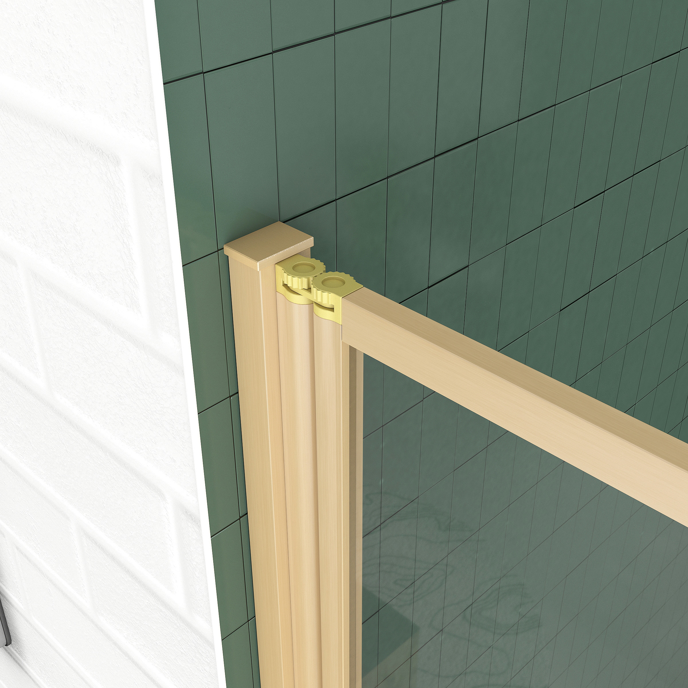 Marwell Badewannenaufsatz »Double Gold« für Badewanne, 2 schwenkbare Faltwände