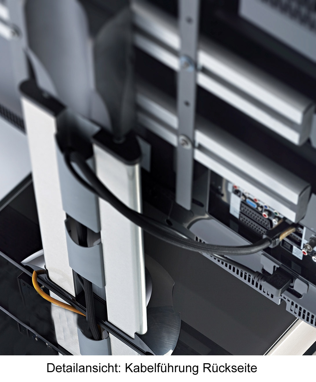 VCM Wohnzimmertisch »TV Standfuß Aufsatz Erhöhung Alu Glas Windoxa Mini«
