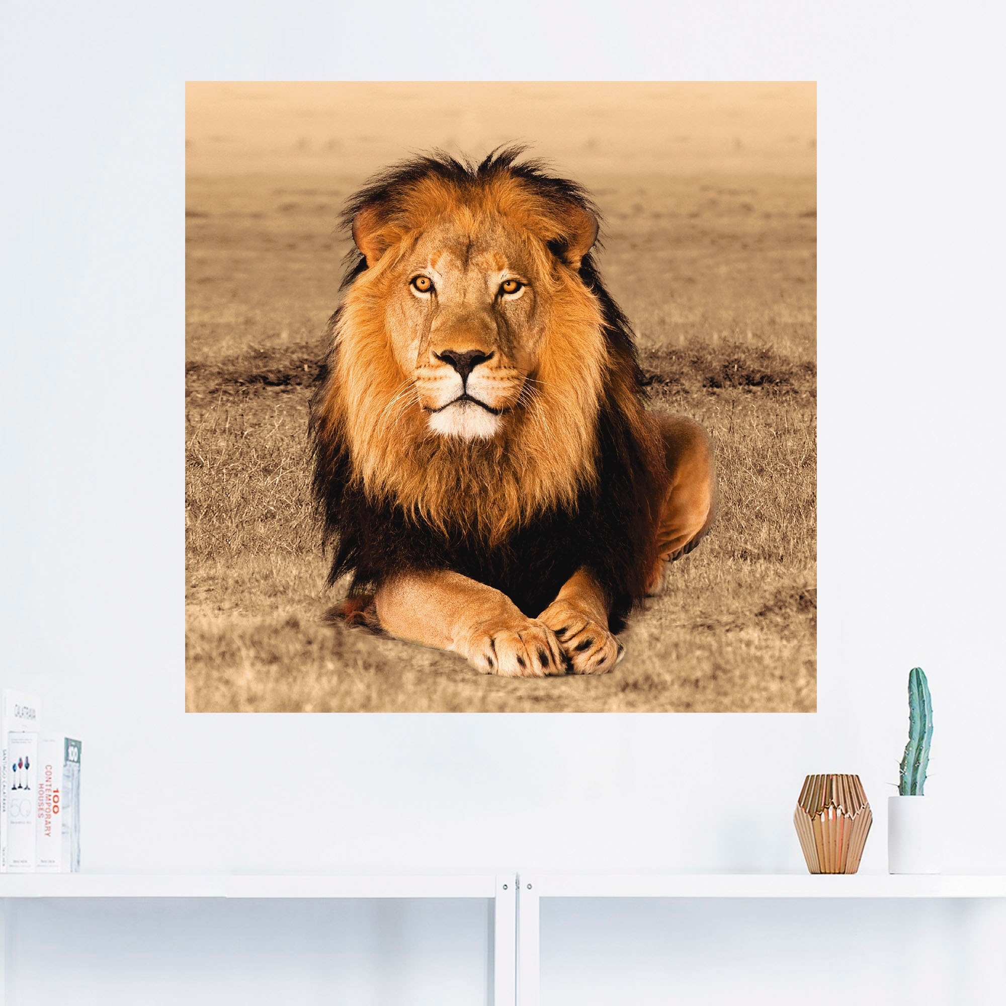Artland Wandbild »Löwe«, Wildtiere, (1 Leinwandbild, Shop OTTO Wandaufkleber Poster versch. St.), Alubild, Größen bestellen Online oder im in als