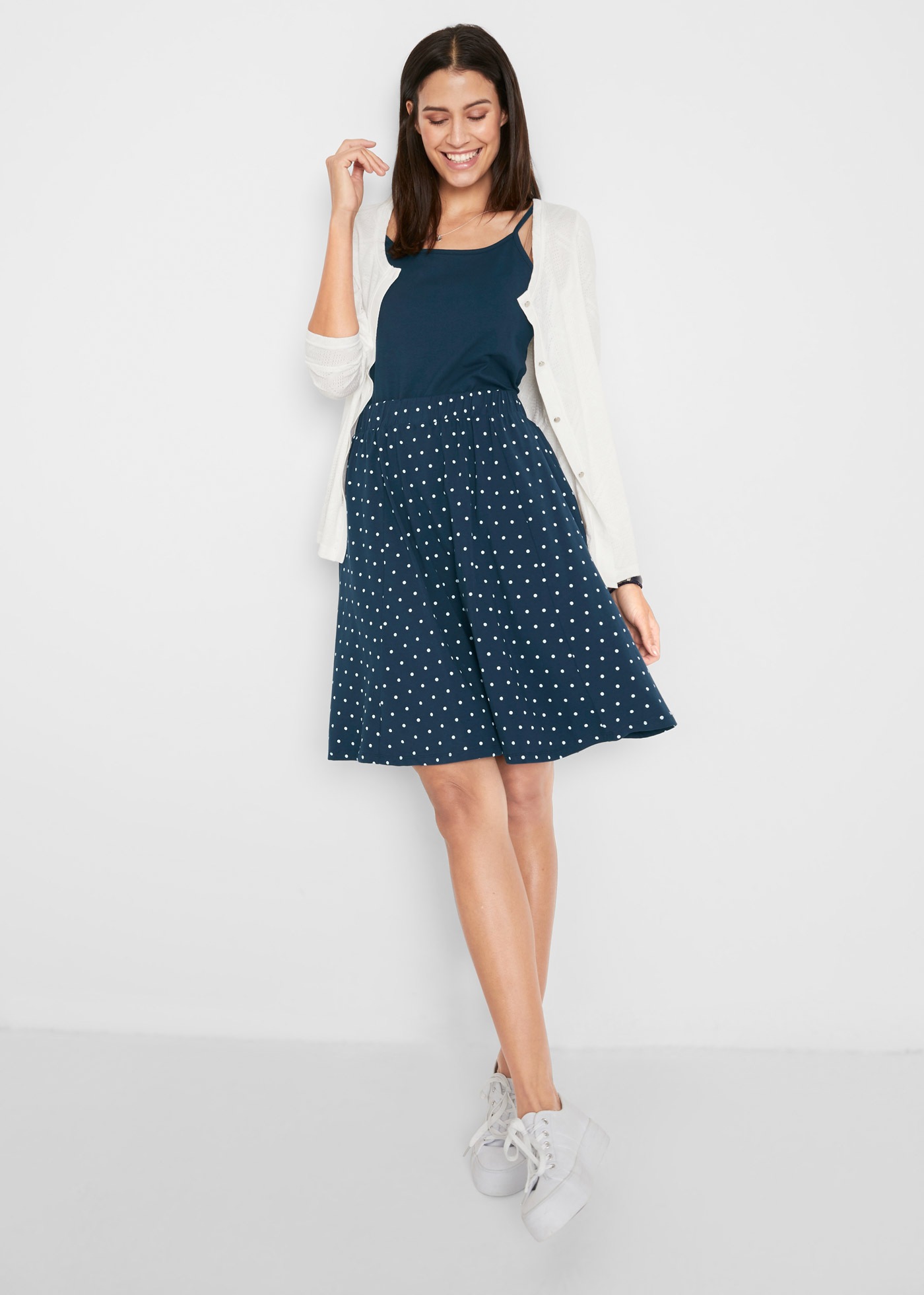 bonprix Jerseyrock Packung, 2, 2 Stk. tlg. Jersey-Rock (2er Pack)