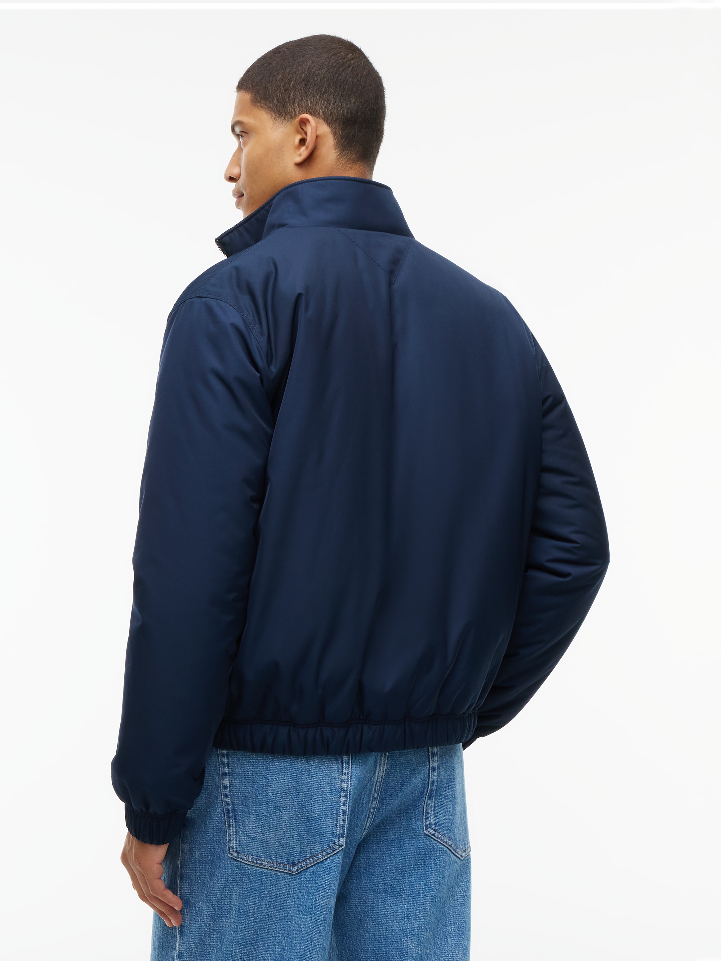 Tommy Jeans Blouson »TJM ESSENTIAL PADDED JACKET EXT« Freizeitjacke, Übergangsjacke glänzend, Stretchbündchen, Stehkragen